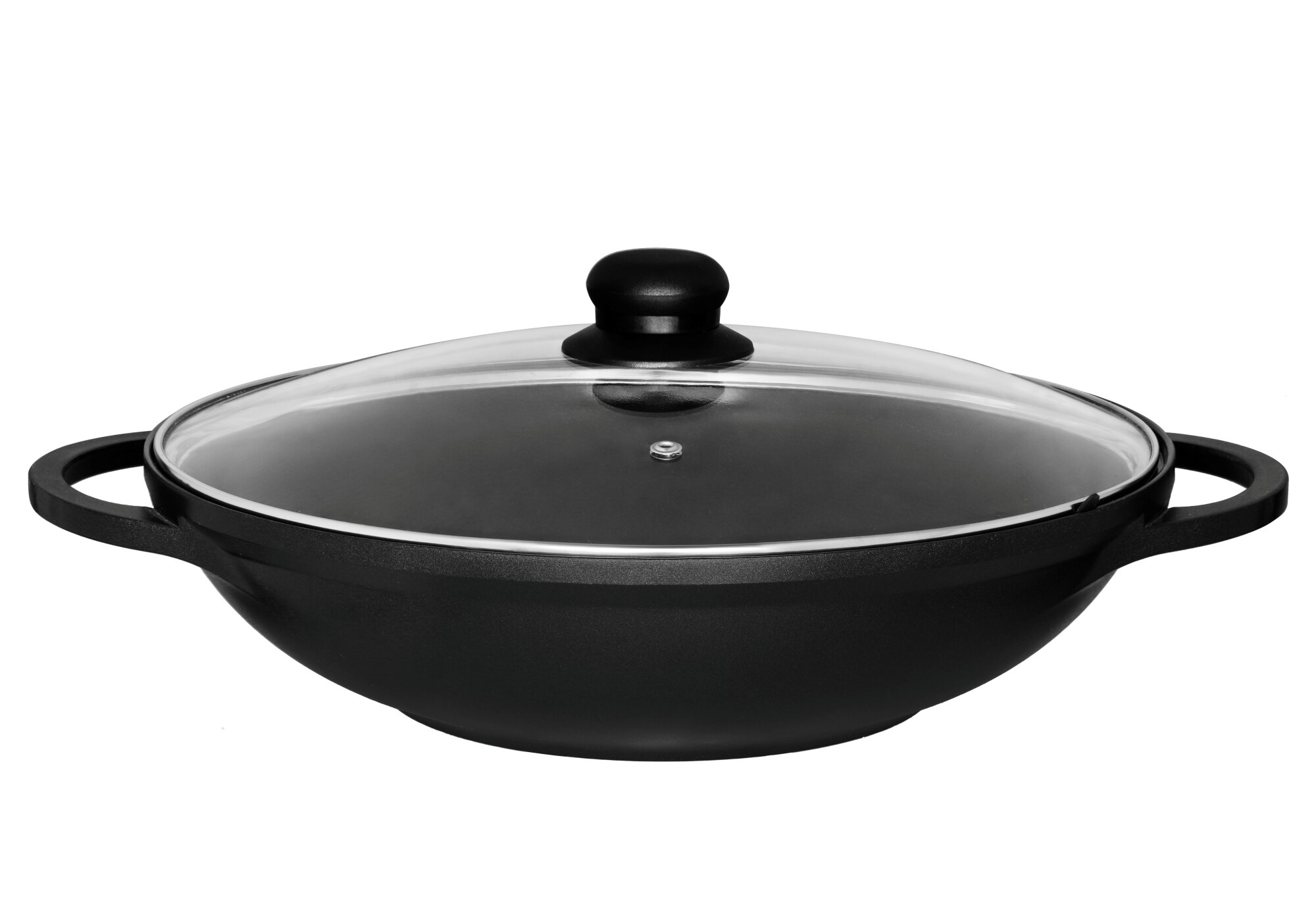 Maku Wok se skleněnou poklicí, Ø 32 cm černá