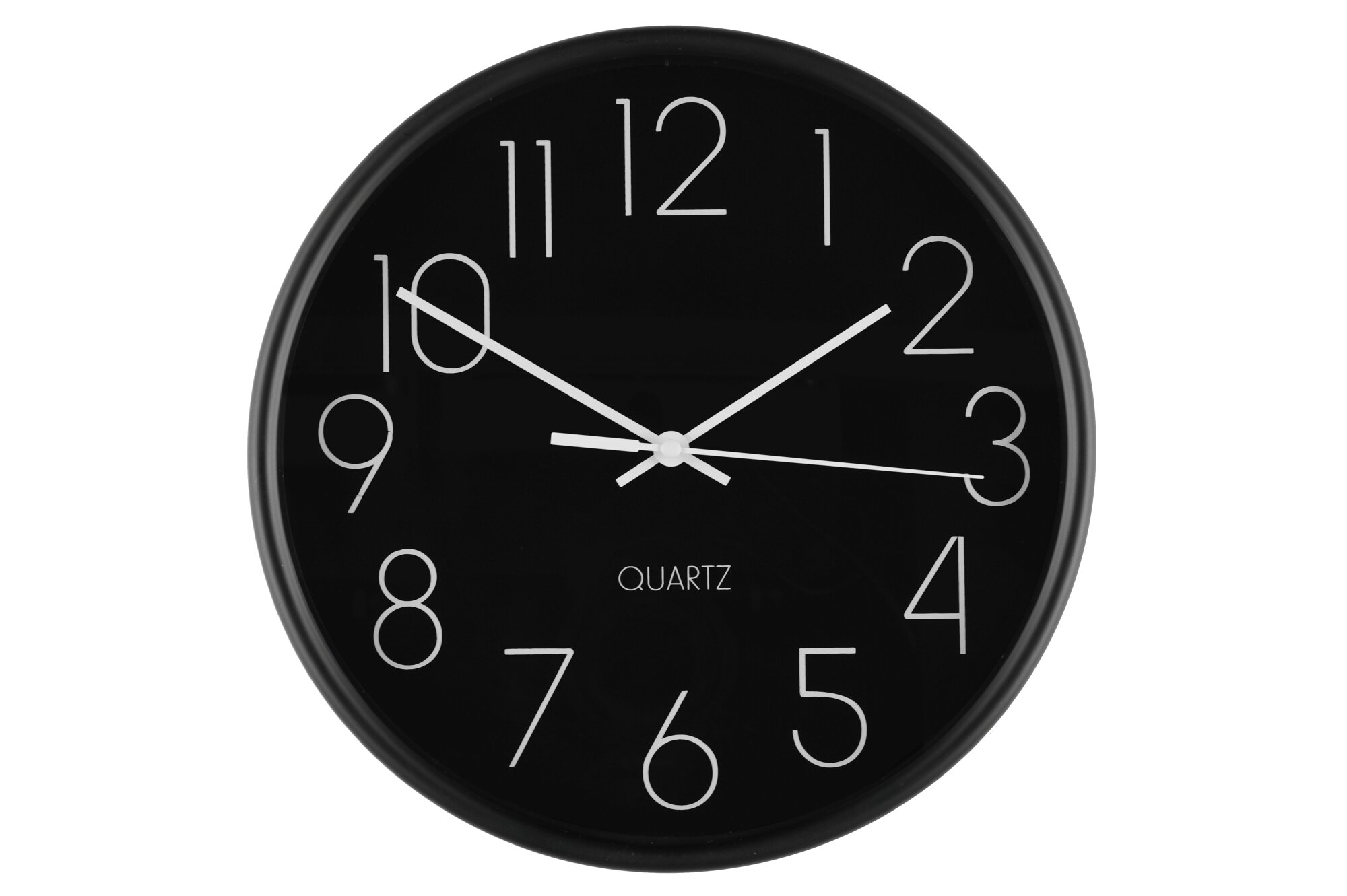 4Living Jednoduché nástěnné hodiny, Ø 25 cm, černé černá