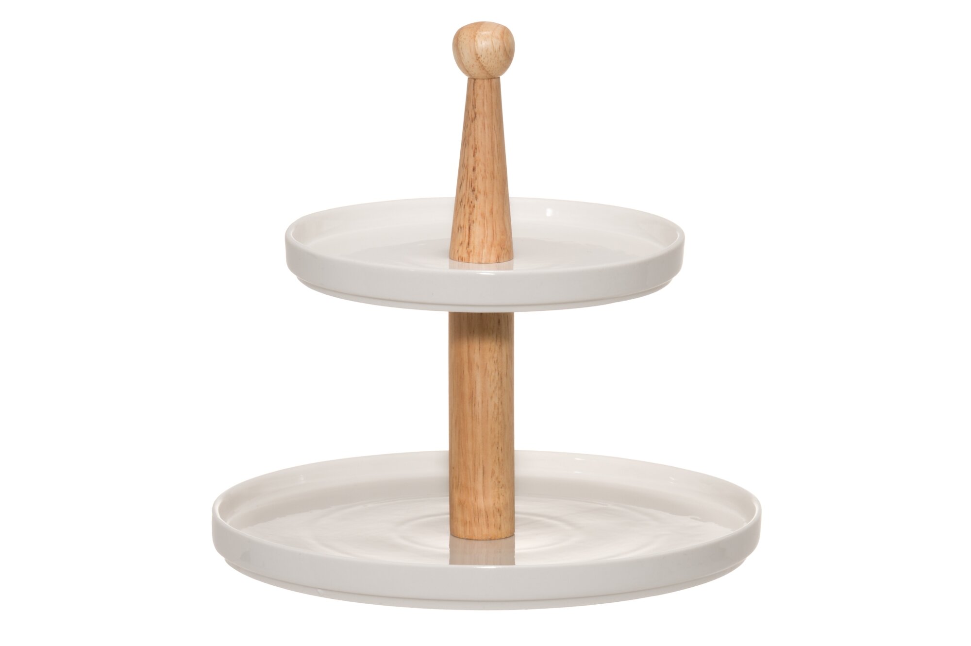 Maku Třípatrový keramický etažér, Ø 24,5 cm bílý