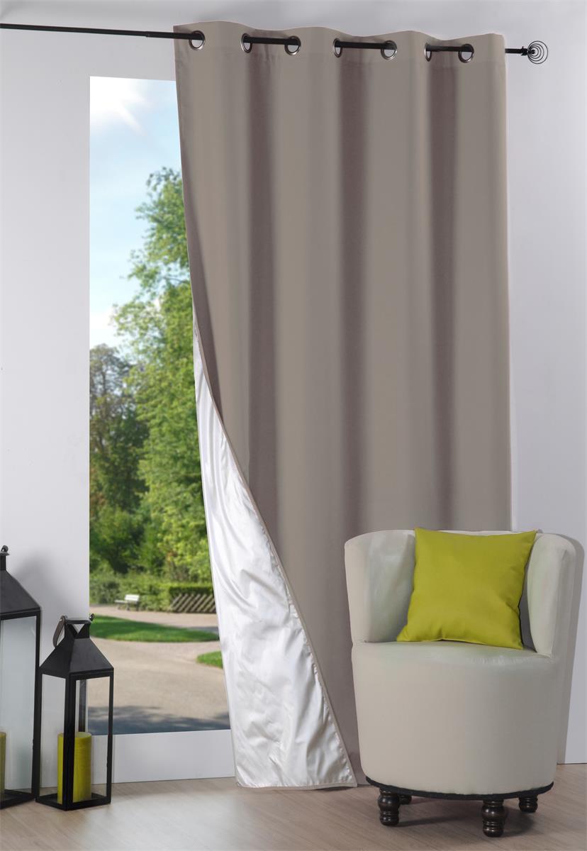 STOF Termoizolační závěs s kroužky NELSON, 135 x 240 cm, béžový béžová 96156