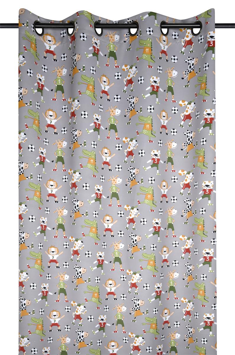 Zatemňovací závěs BLACKOUT FOTBAL šedá 140 x 260 cm 1 ks