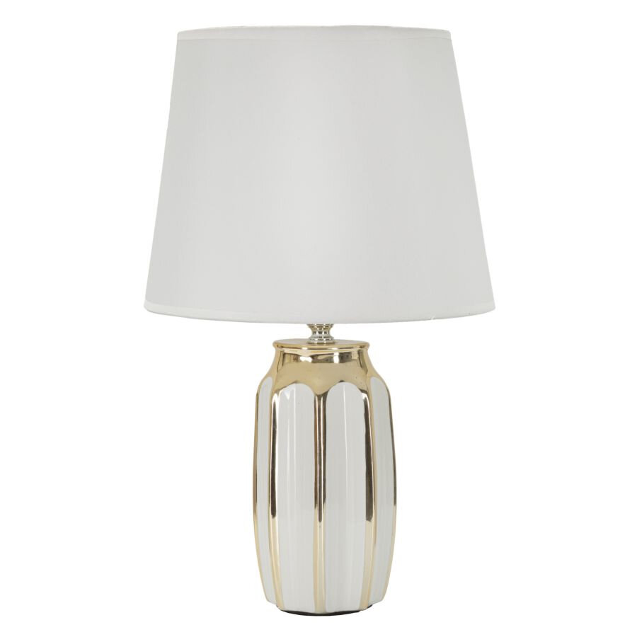 Mauro Ferretti Stolní lampa s keramickou základnou, TAVOLO, Ø 25 cm bílý