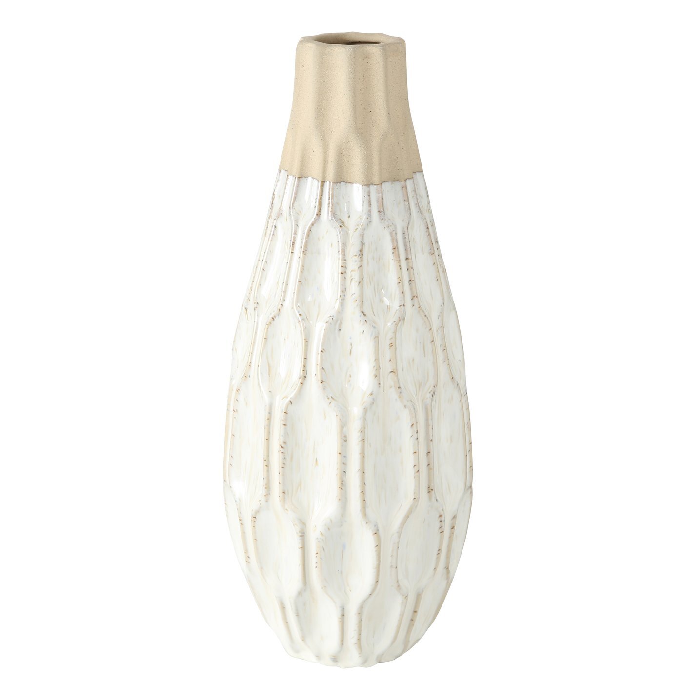 Boltze Home Váza na květiny, MALIA, 35 cm bílý