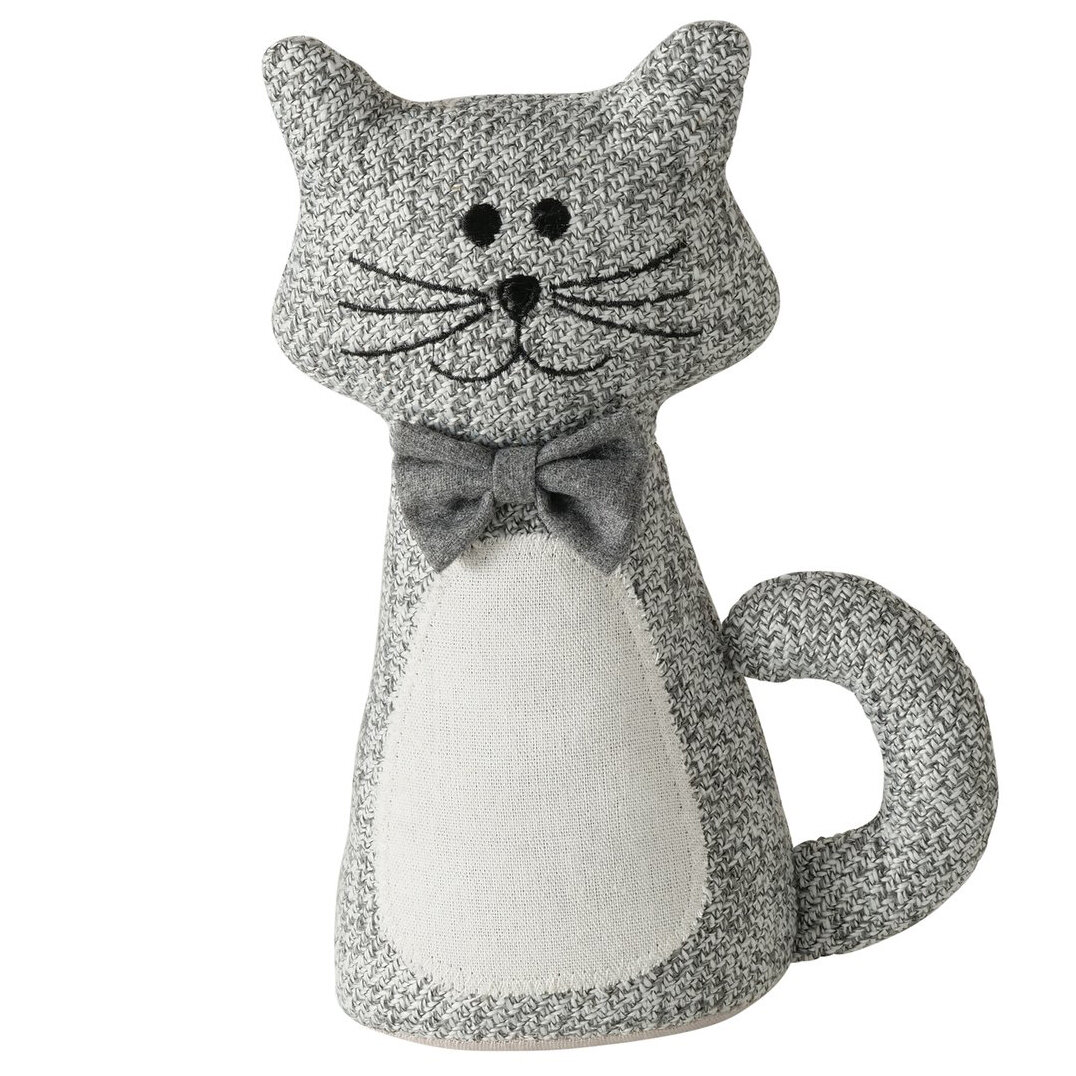 Boltze Home Dveřní zarážka ve tvaru kočky, KITTY, šedá šedá 96600