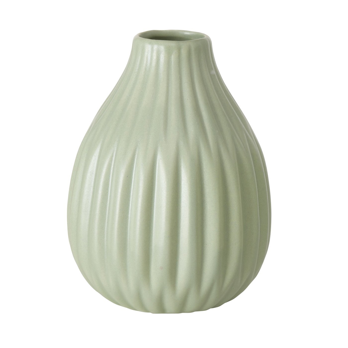 Boltze Home Keramická pruhovaná váza, ESKO, zelená zelený 96605