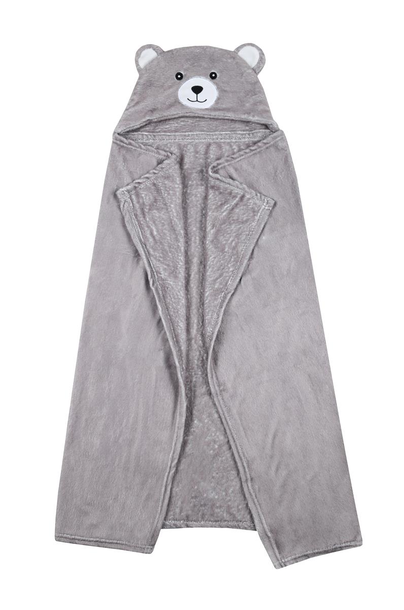 STOF Deka s kapucí LEO, 100 x 75 cm, šedá béžová