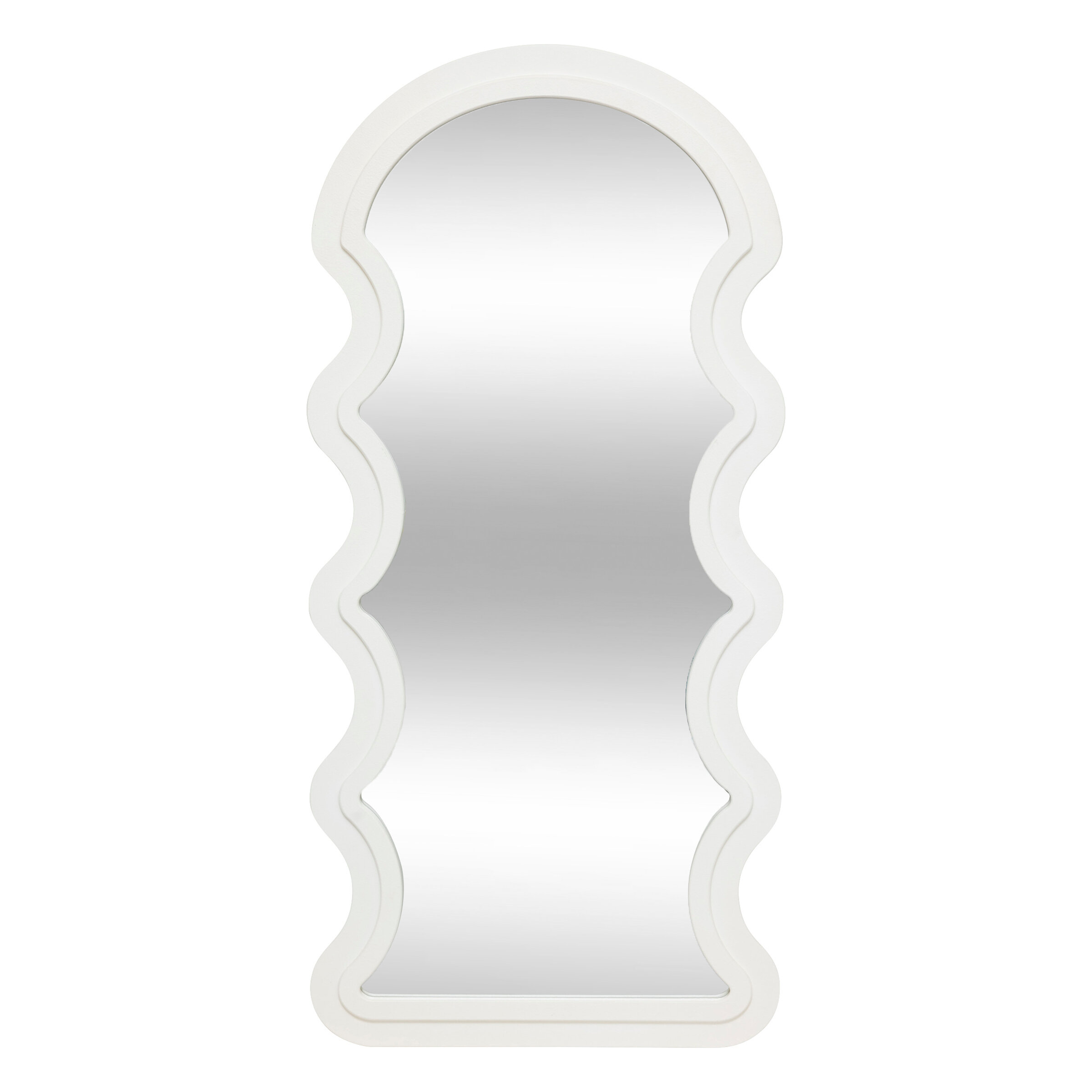 Atmosphera Nástěnné zrcadlo EMILY WAVE, 114 x 54 cm bílý