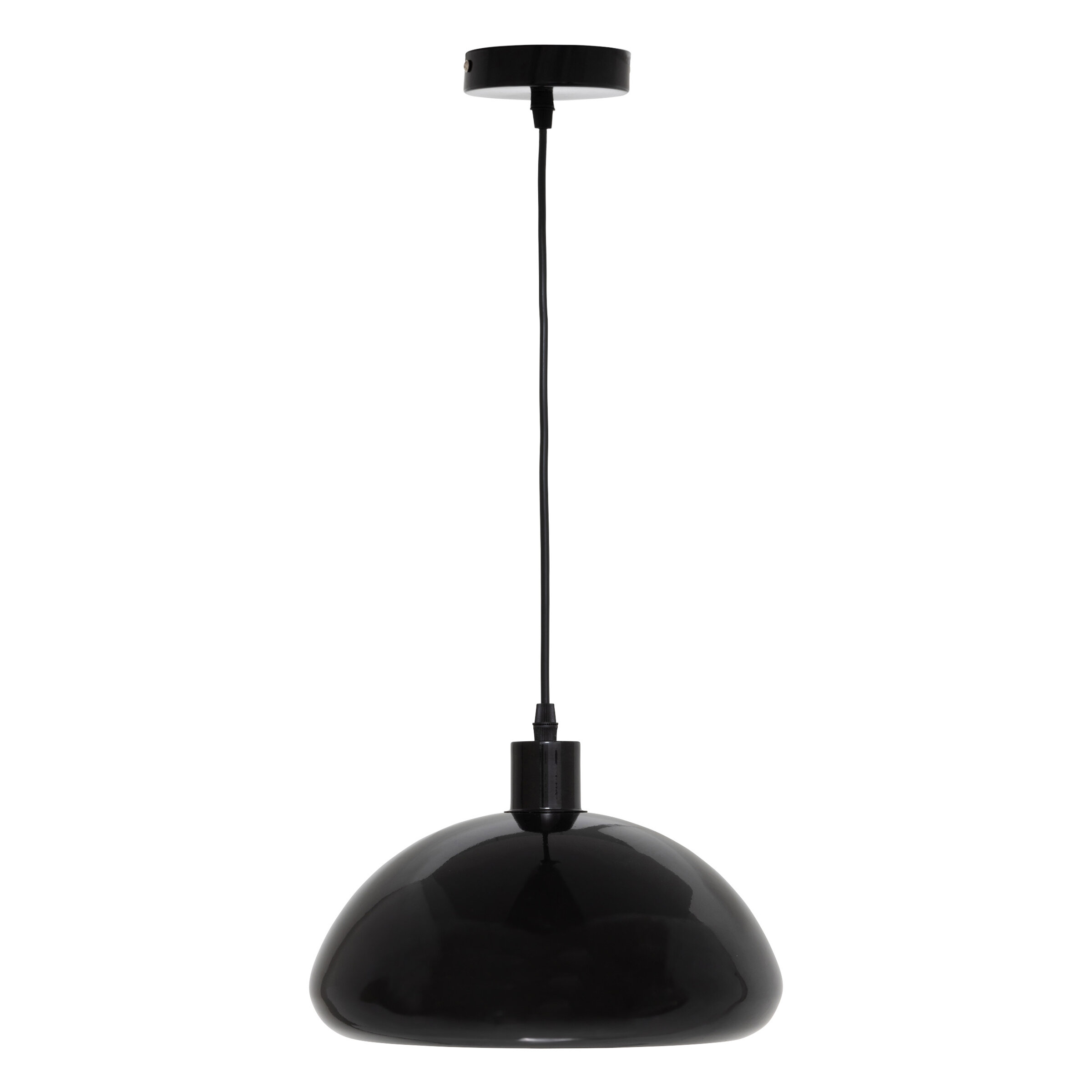 Atmosphera Lustr s kovovým stínidlem SAVIO, Ø 27 cm, černý černá