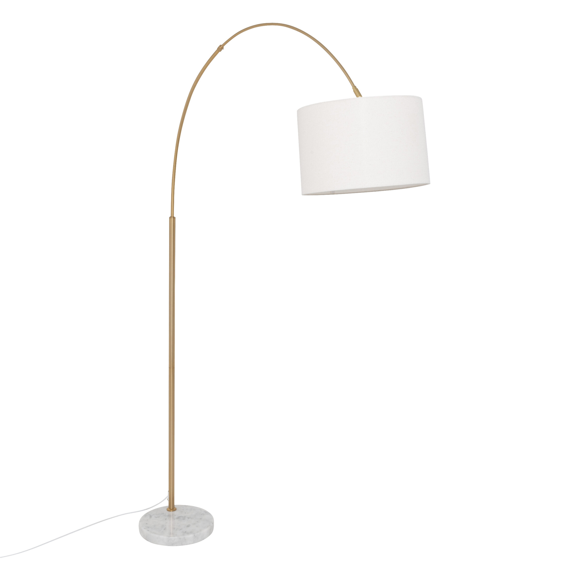Atmosphera Oblouková stojací lampa TILIO, 195 cm bílý