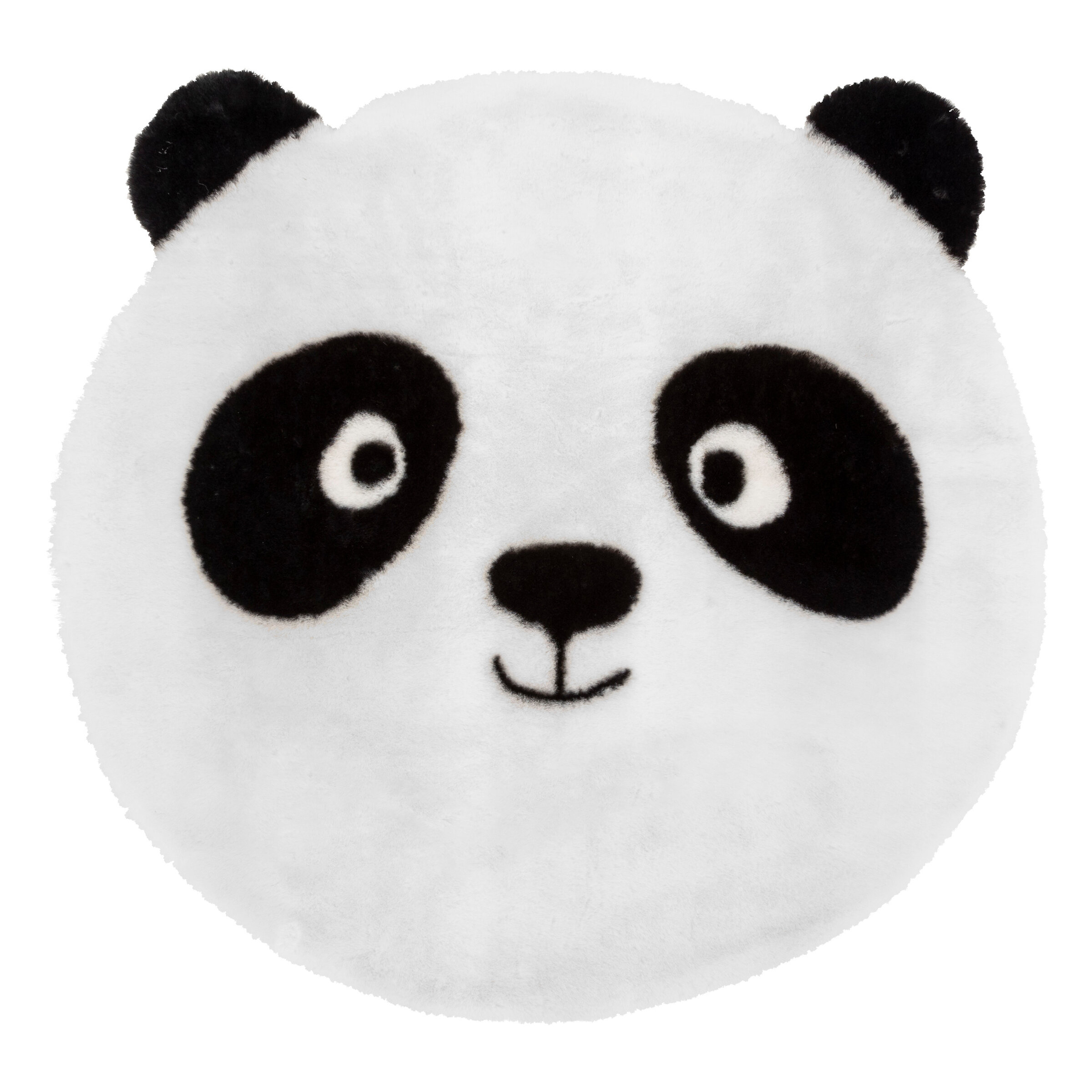 Atmosphera for kids Kulatý koberec panda s oušky SMILE, Ø 100 cm bílý