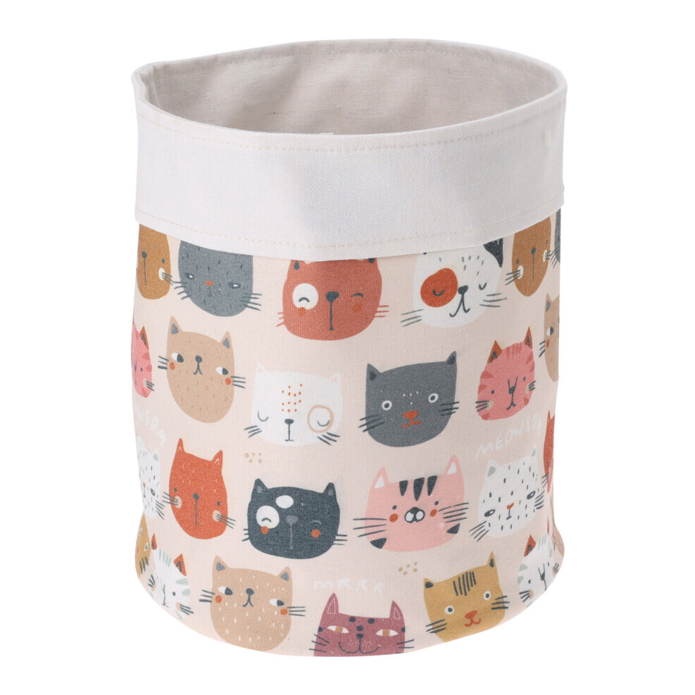 Storagesolutions Koš na prádlo do dětského pokoje, Ø 24 x 29 cm, kočky vícebarevný