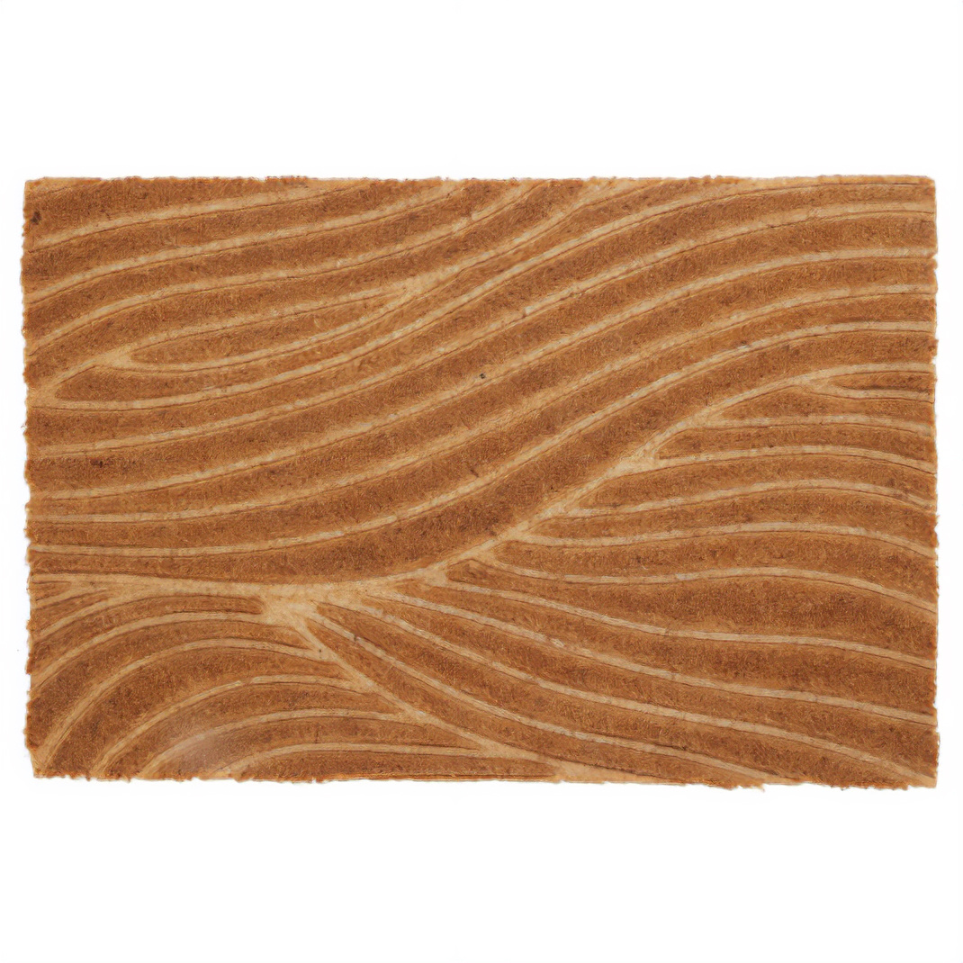 Home Styling Collection Rohožka s vlnitým vzorem, 59 x 39 cm, kokosové vlákno hnědý