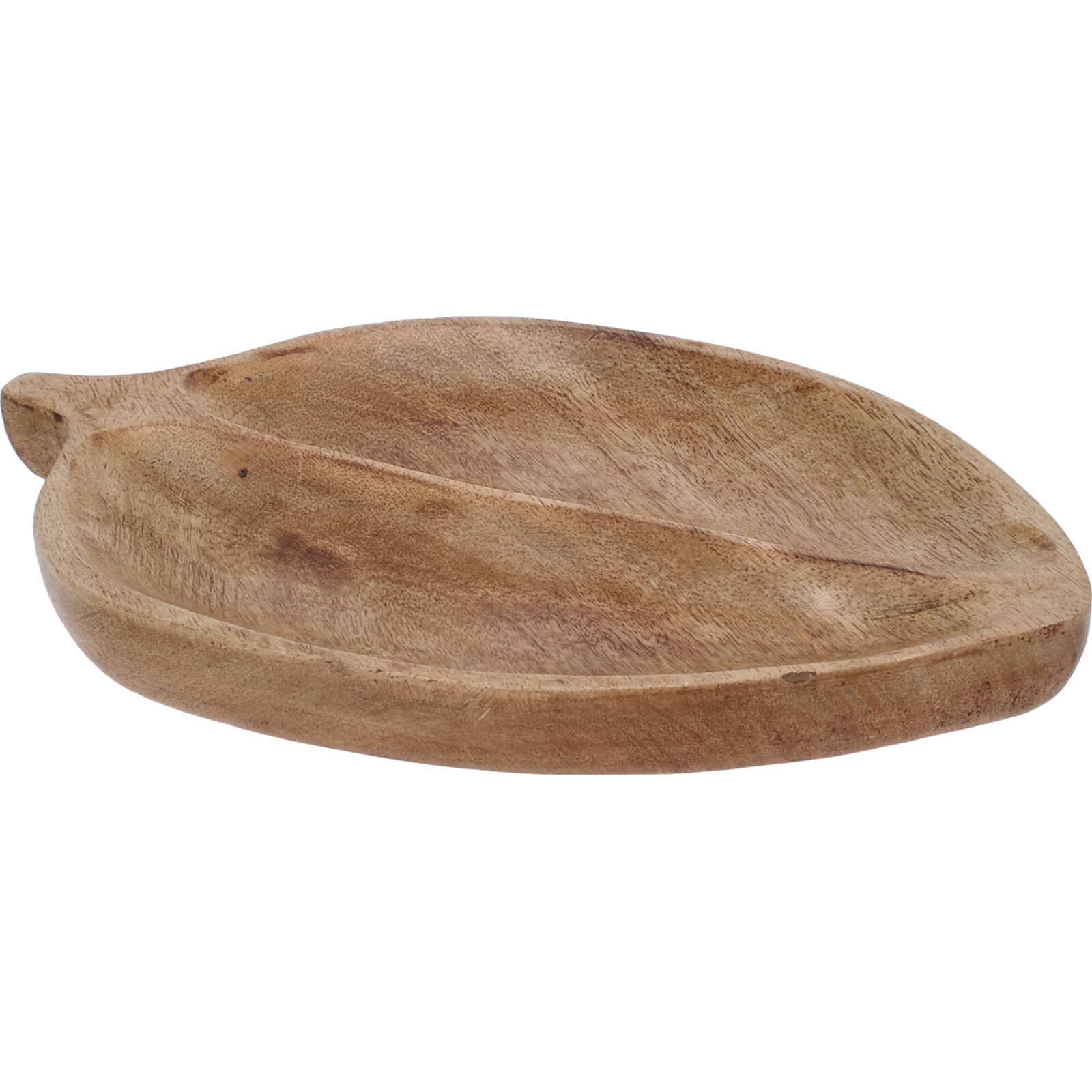 Home Styling Collection Servírovací deska ve tvaru listu, mangové dřevo, 27 x 17 cm hnědý