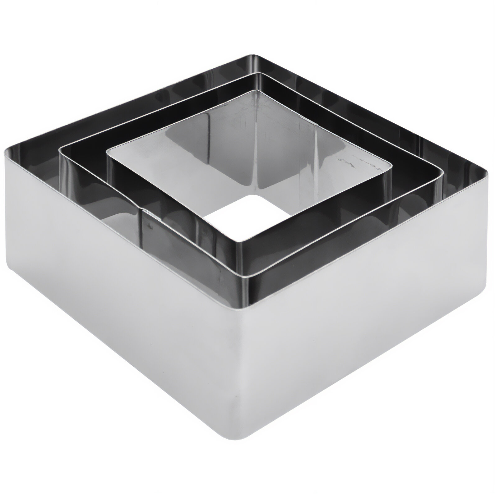 La Cucina Sada pečících formiček, 3 ks,, obdélníkové stříbrný