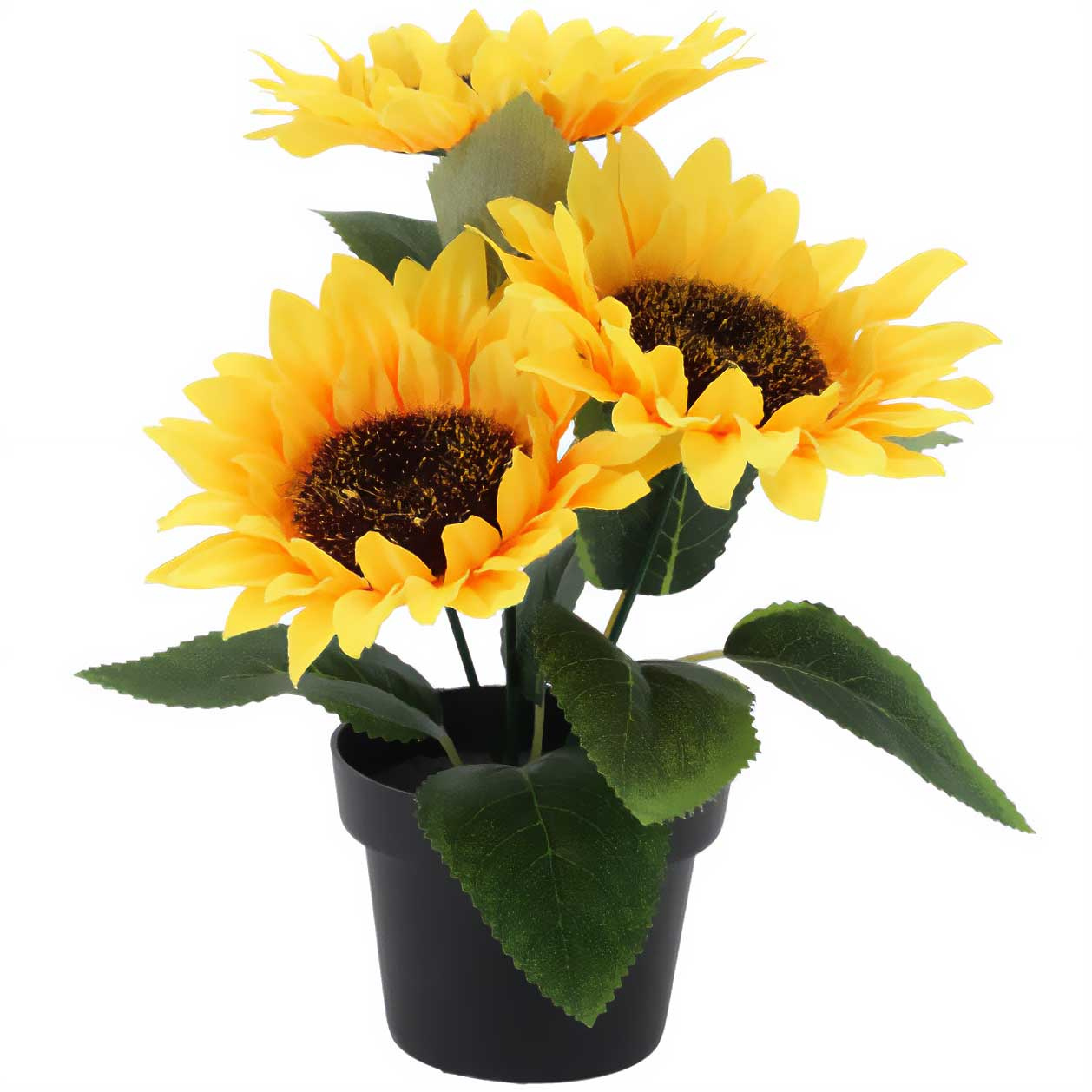 ProGarden Umělá rostlina slunečnice, 20 cm žlutý
