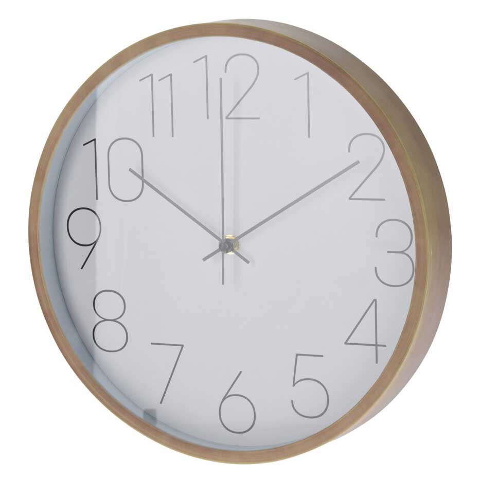 Home Styling Collection Nástěnné hodiny s velkými čísly, Ø 30,5 cm bílý