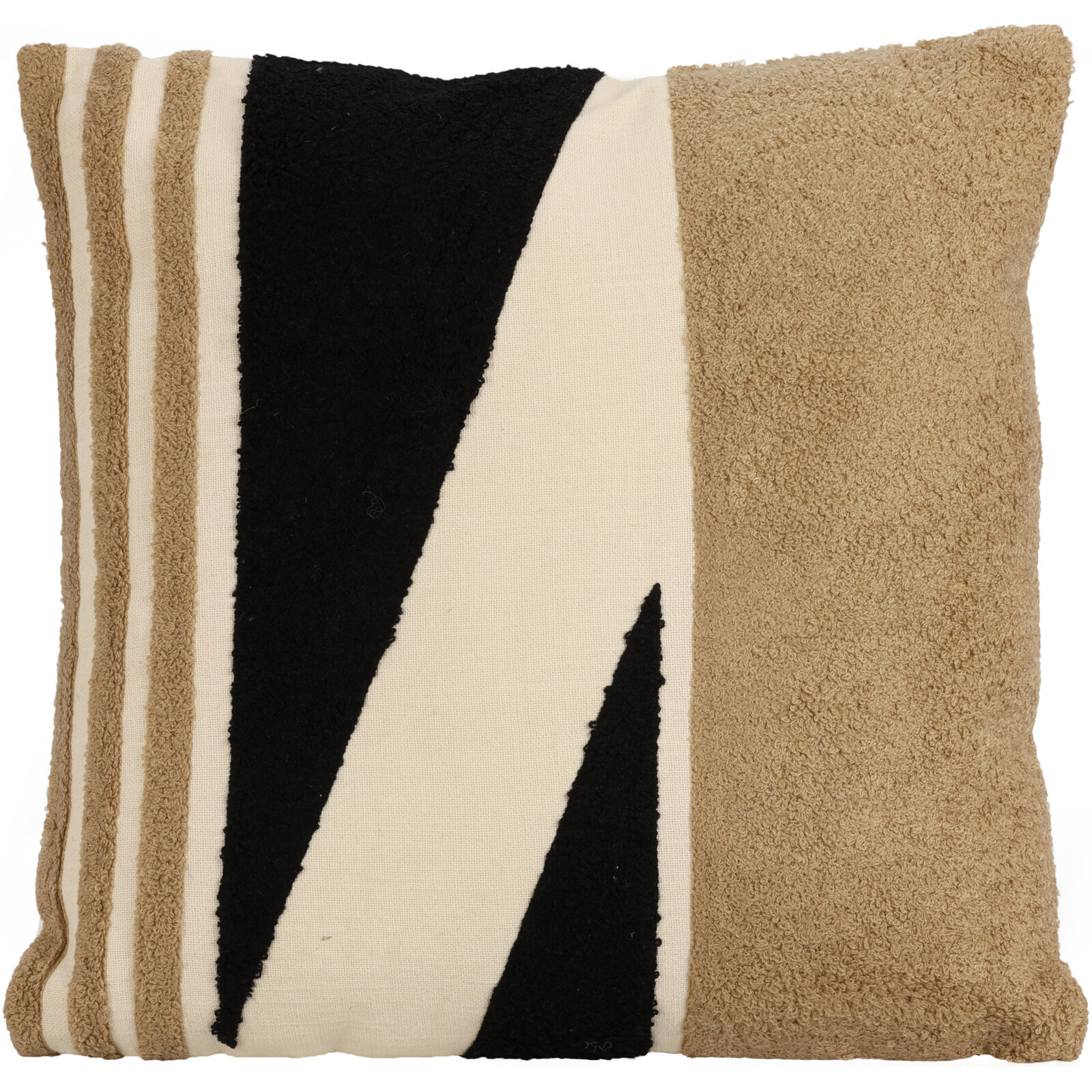 Home Styling Collection Dekorační polštář s geometrickým vzorem, 45 x 45 cm béžová