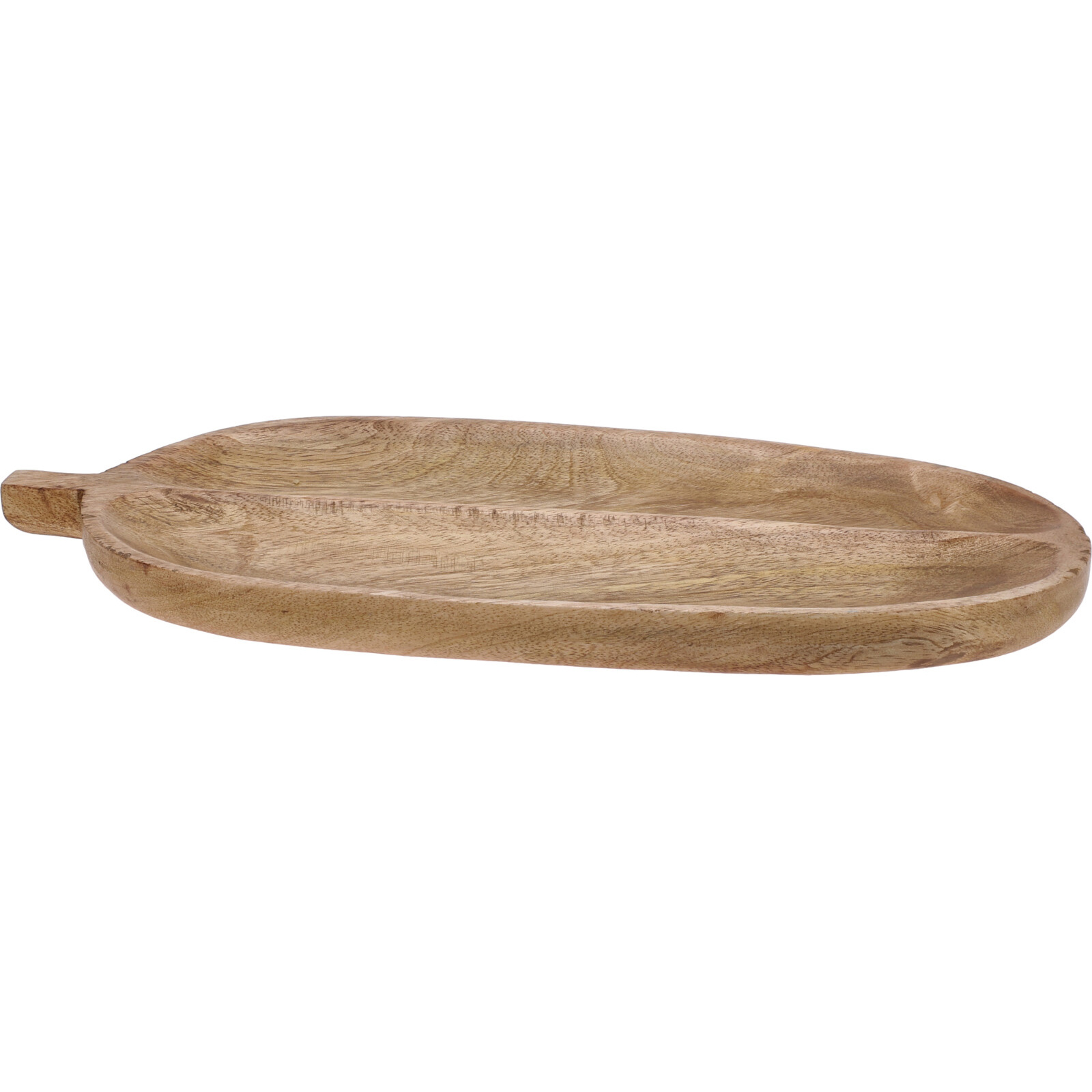 Home Styling Collection Servírovací deska ve tvaru listu, mangové dřevo, 40 x 18 cm hnědý