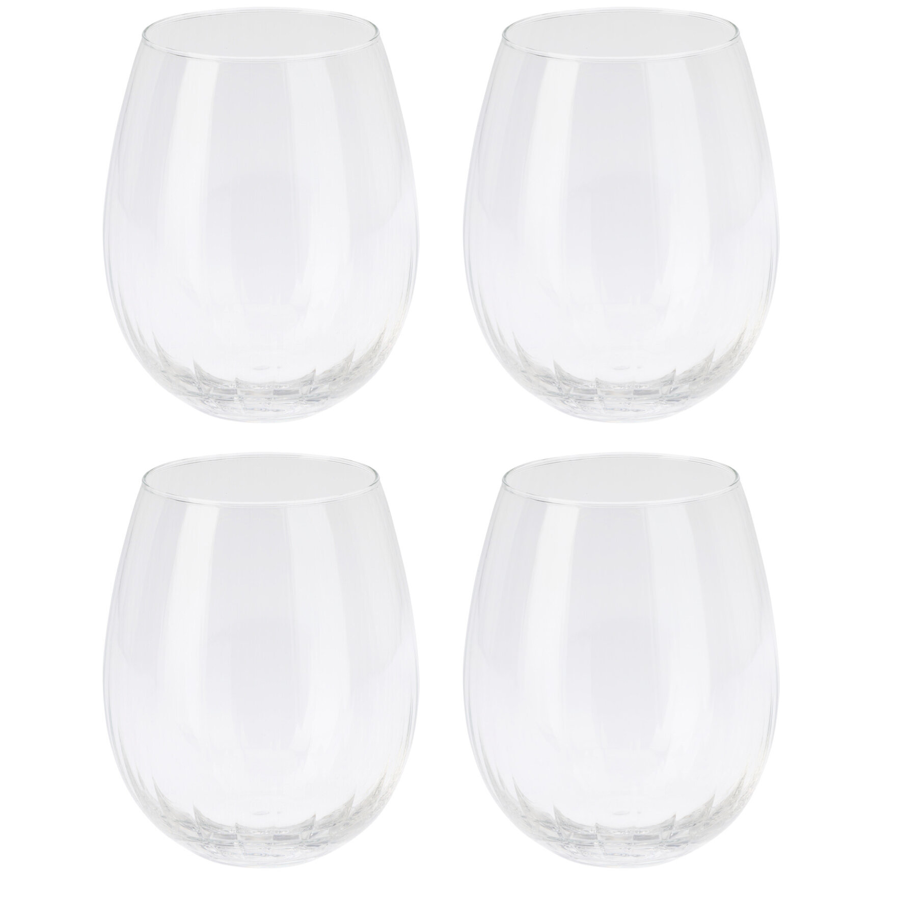 EH Excellent Houseware Sada sklenic, 440 ml, 4 ks, transparentní