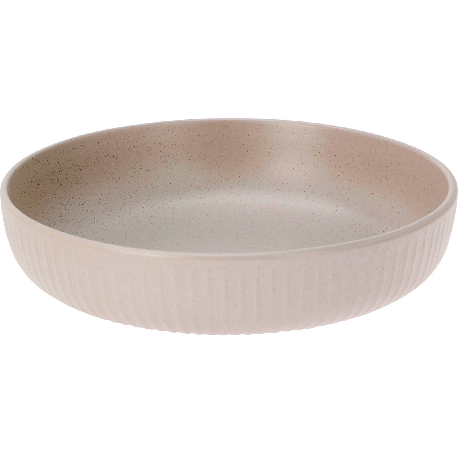 Siaki Hluboký kameninový talíř, Ø 22 cm, růžový růžový