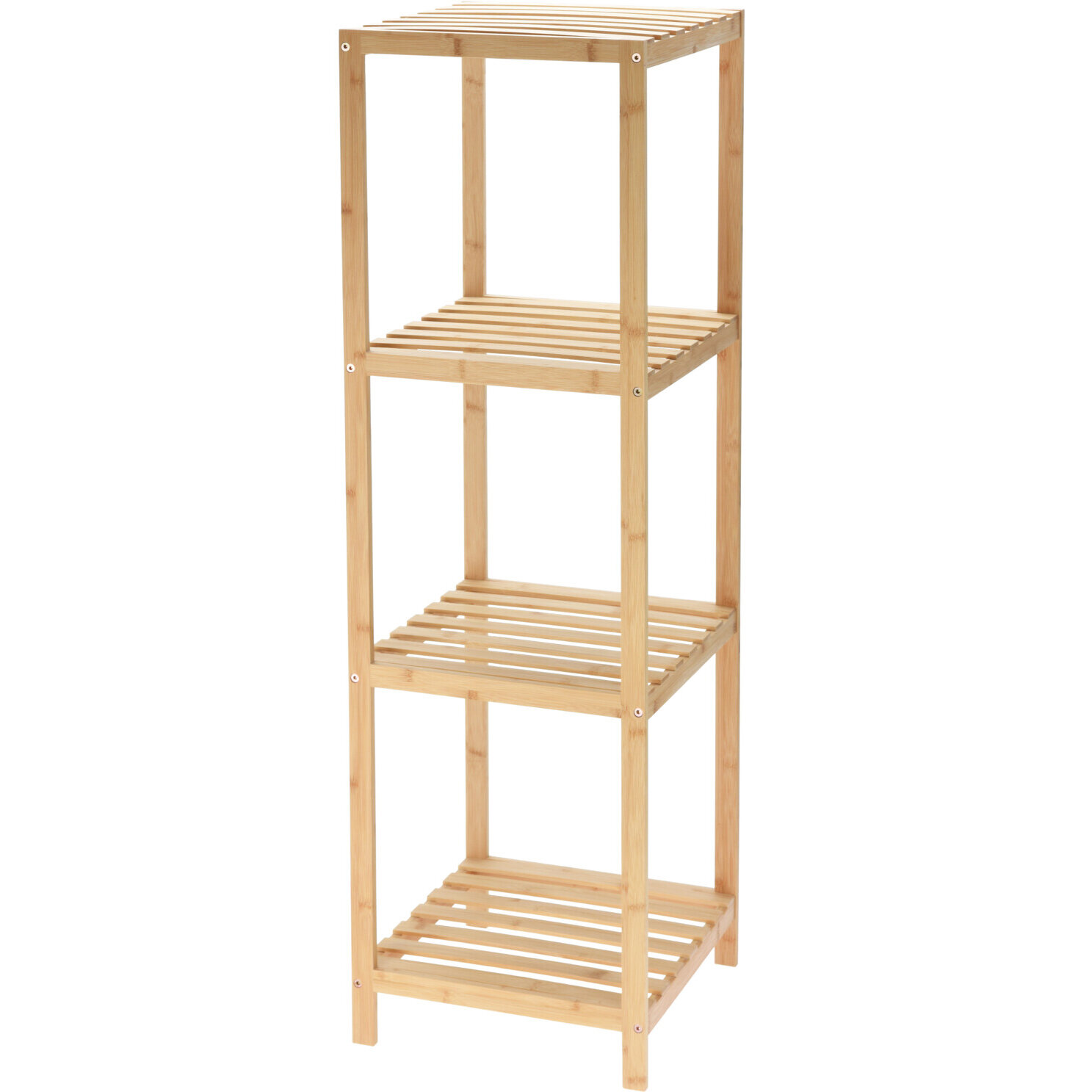 Home Styling Collection Bambusový regál, 4patrový, 110 cm hnědý