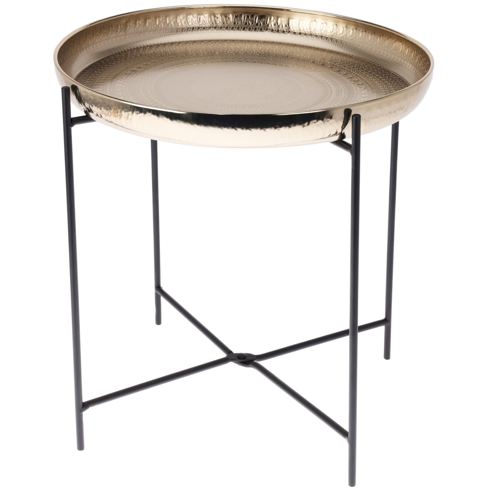 Home Styling Collection Kovový odkládací stolek, Ø 35 cm, zlatý zlatý