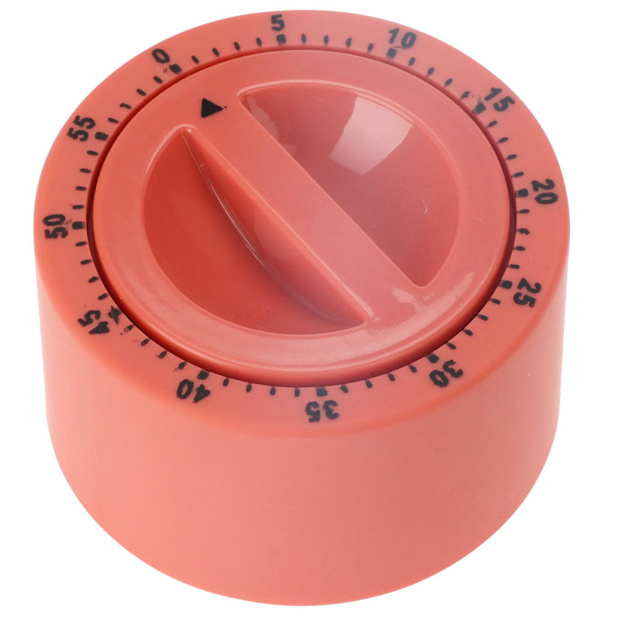 EH Excellent Houseware Kuchyňská minutka s pogumovaným povrchem, Ø 7 cm, červená červený