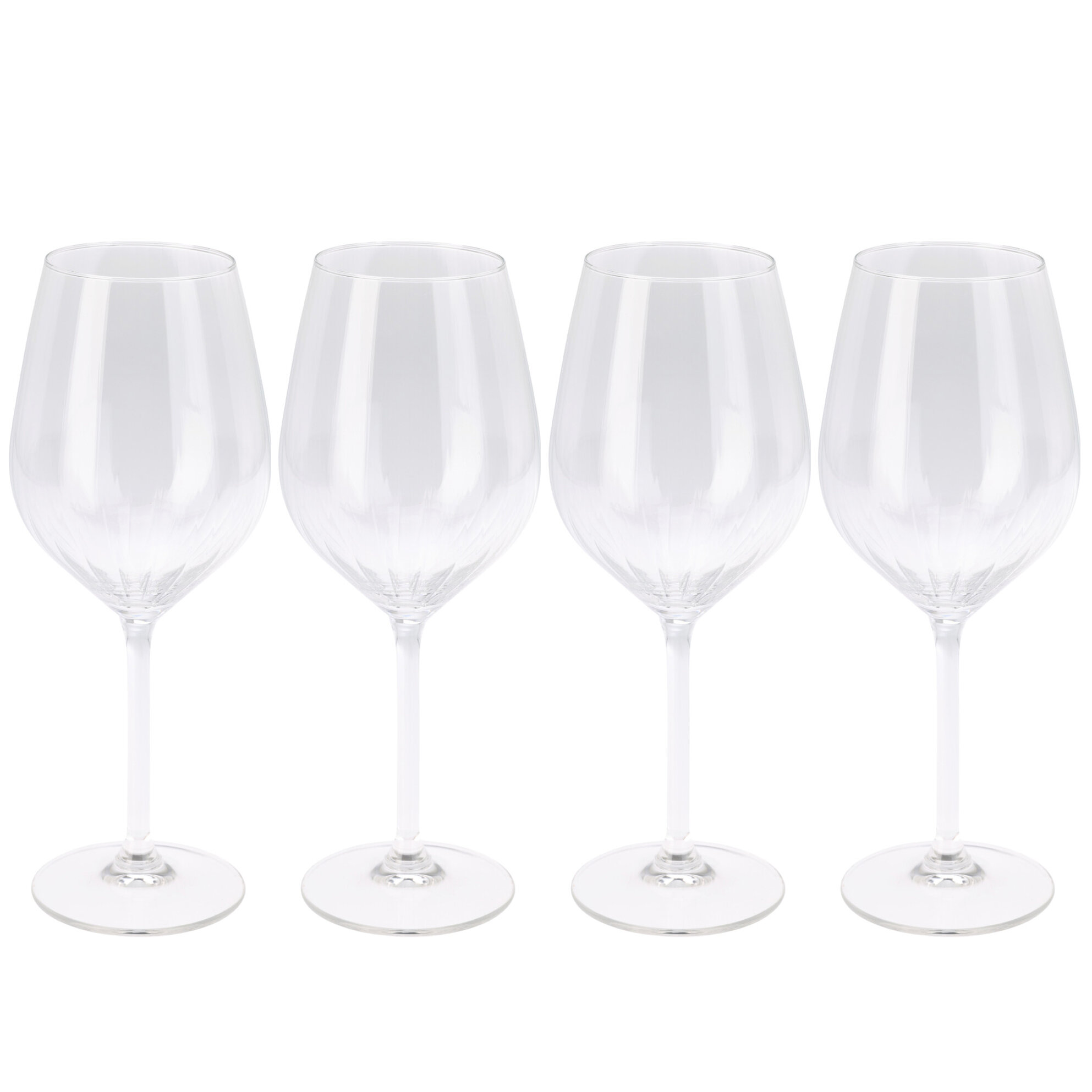 EH Excellent Houseware Sada sklenic na víno, 500 ml, 4 ks, transparentní