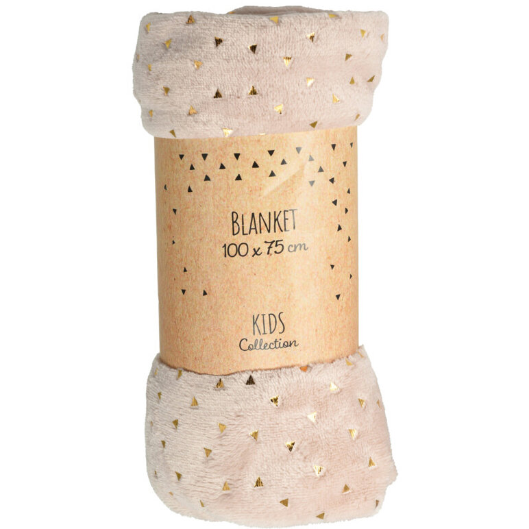 Home Styling Collection Dětská deka s metalickým vzorem, 75 x 100 cm, růžová růžový