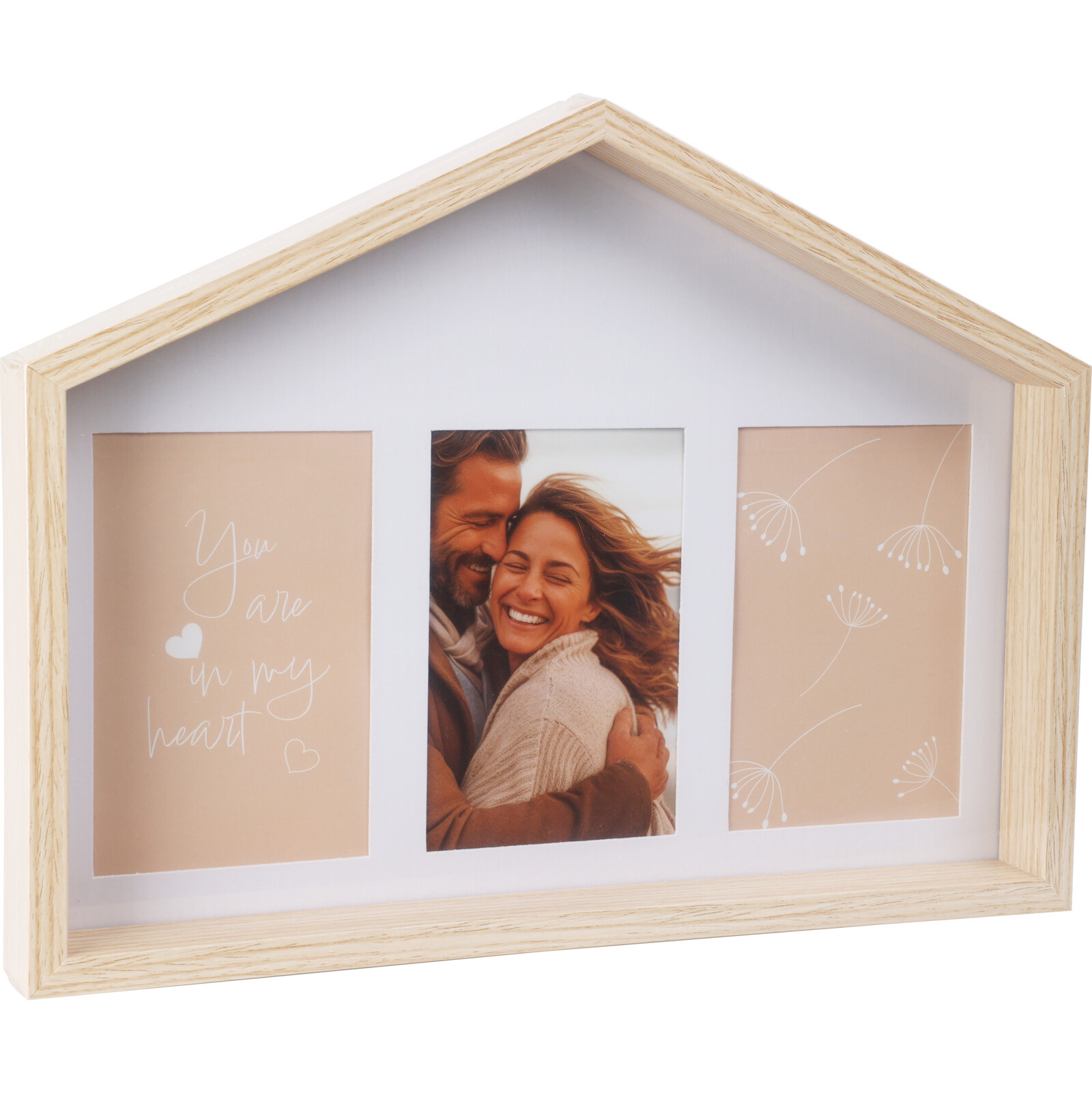 Home Styling Collection Fotorámeček ve tvaru domečku, 37 x 40 x 27 cm hnědý