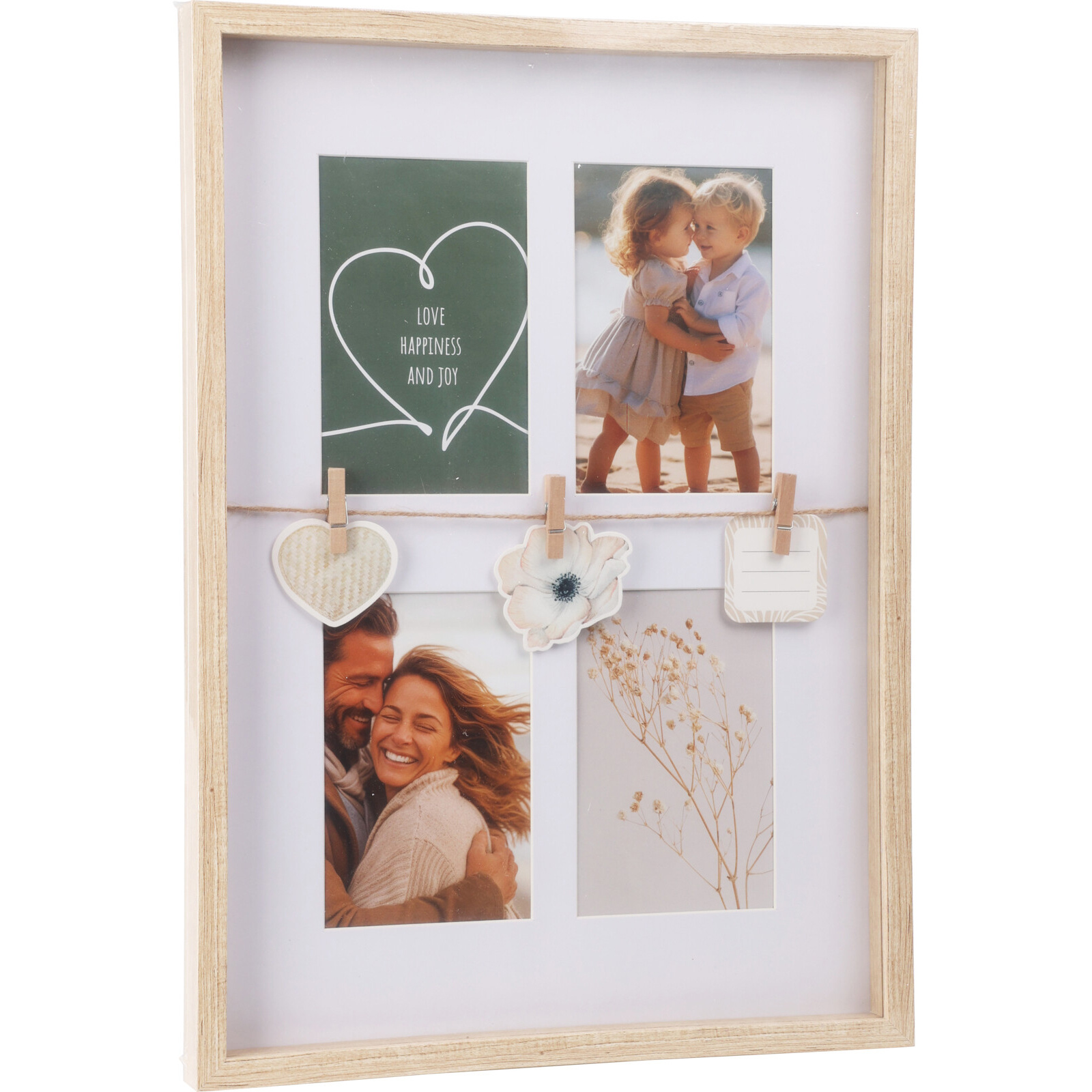 Home Styling Collection Fotorámeček s dekorací, 31 x 27 x 43,5 cm hnědý