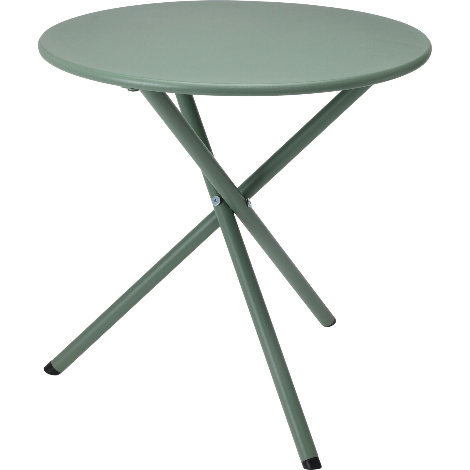 Ambiance Kovový zahradní stolek, Ø 48 cm, zelený zelený