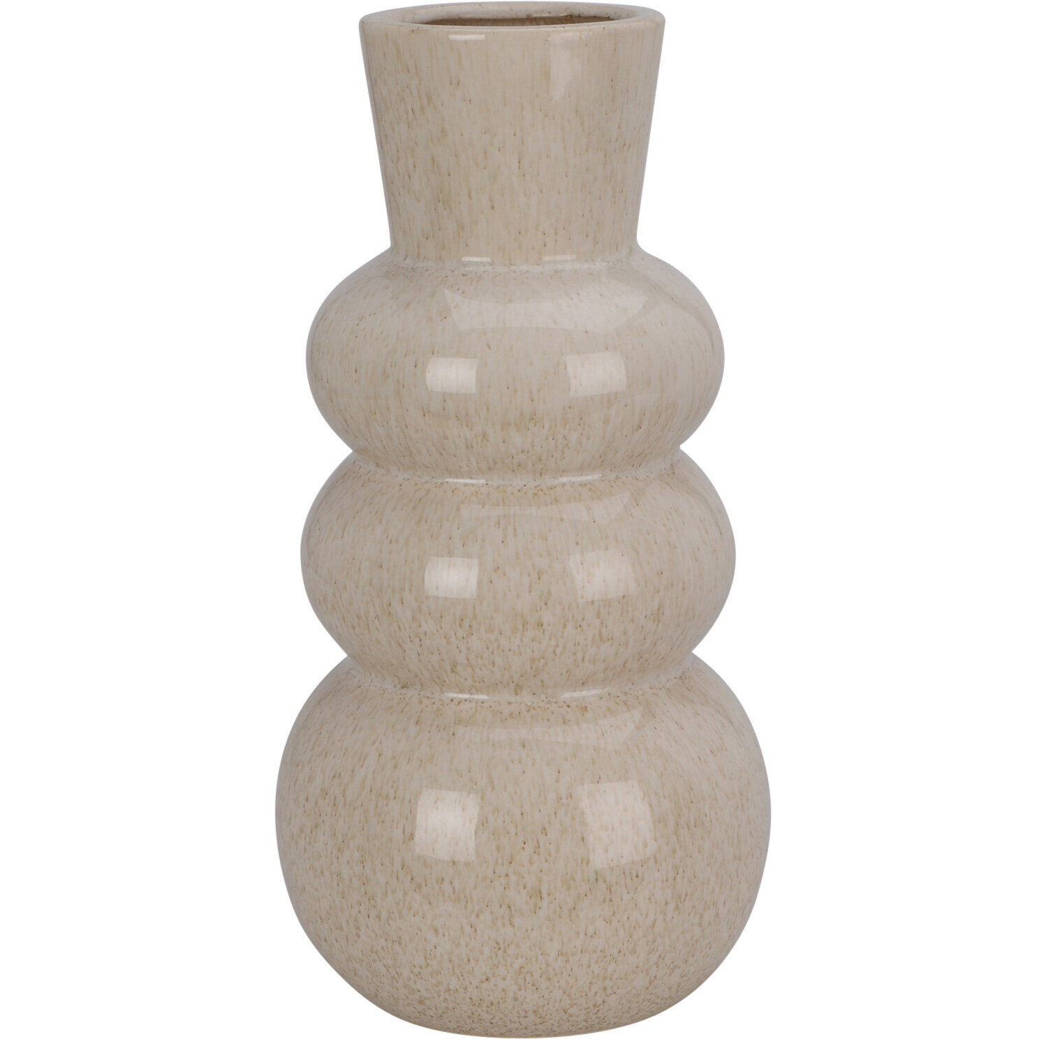 Home Styling Collection Keramická váza v bublinkovým tvaru, 25 x 13 cm, béžová béžová