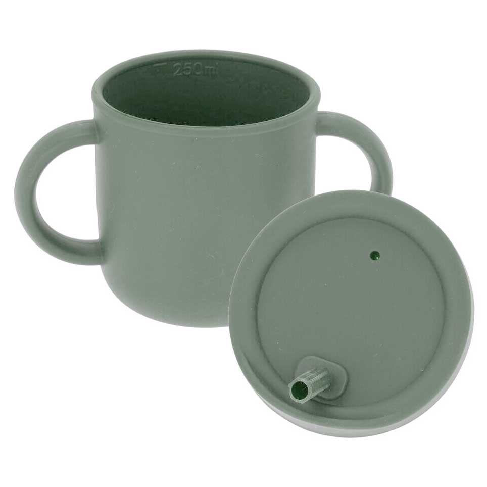 EH Excellent Houseware Hrnek na pití s uchy, Ø 12 x 10,5 cm, zelený zelený
