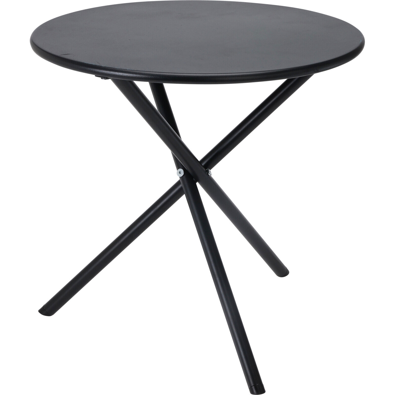 Ambiance Kovový zahradní stolek, Ø 48 cm, černý černá