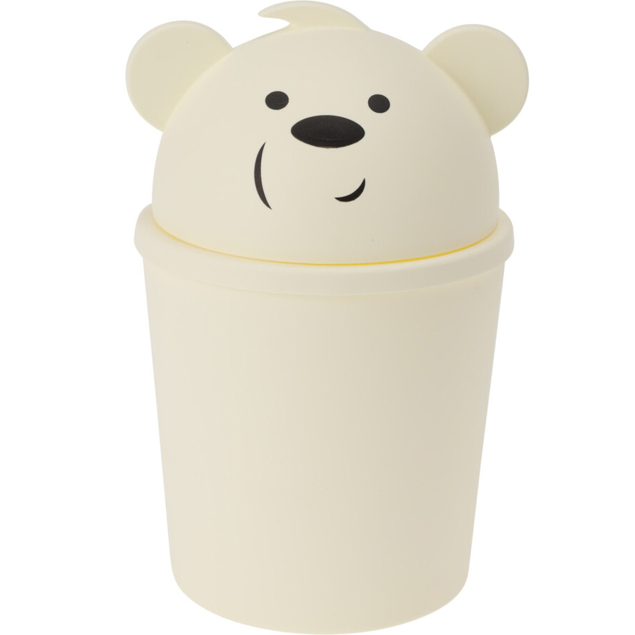 ProWorld Malý odpadkový koš ve tvaru medvídka do dětského pokoje, 1,5 l hnědý