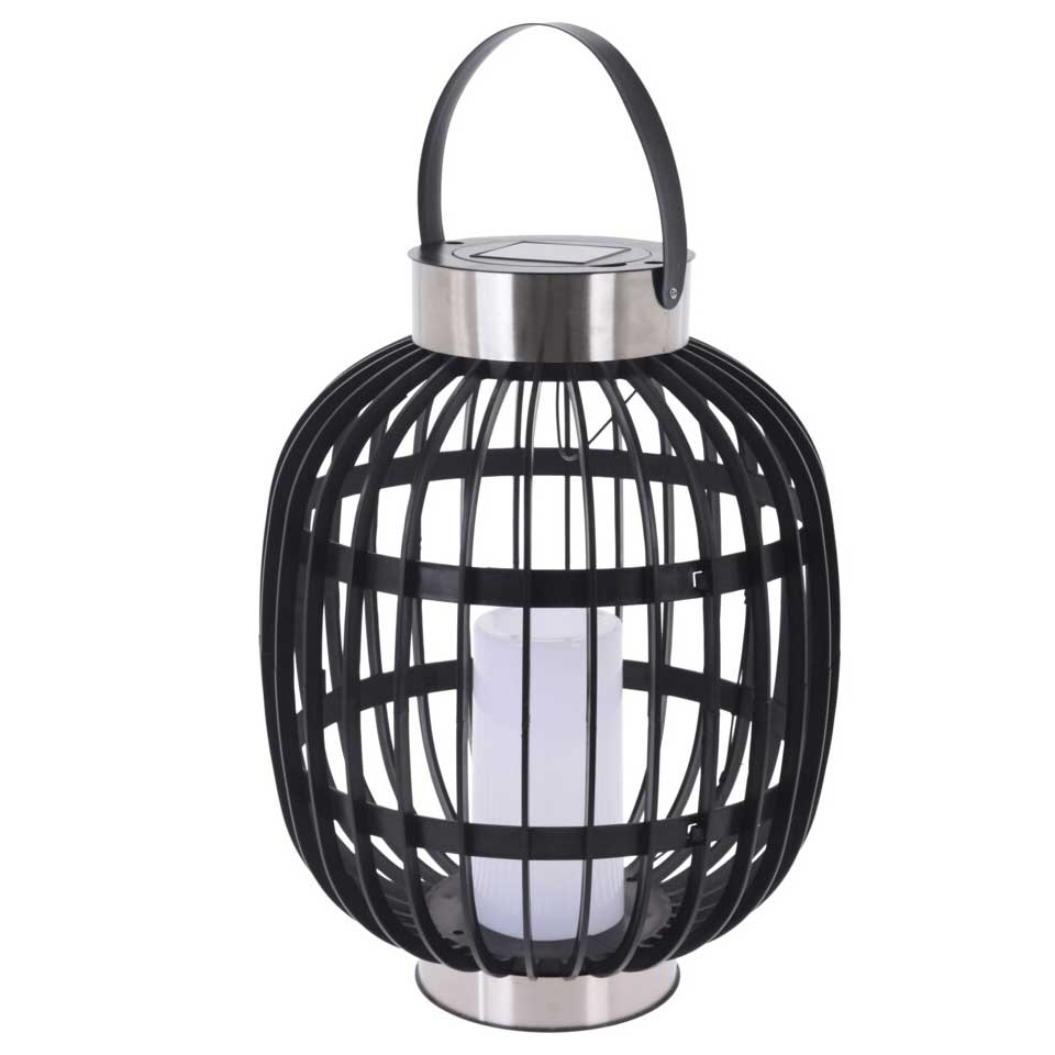 Home Styling Collection LED lucerna s solární baterií, Ø 35 x 44,5 cm černá