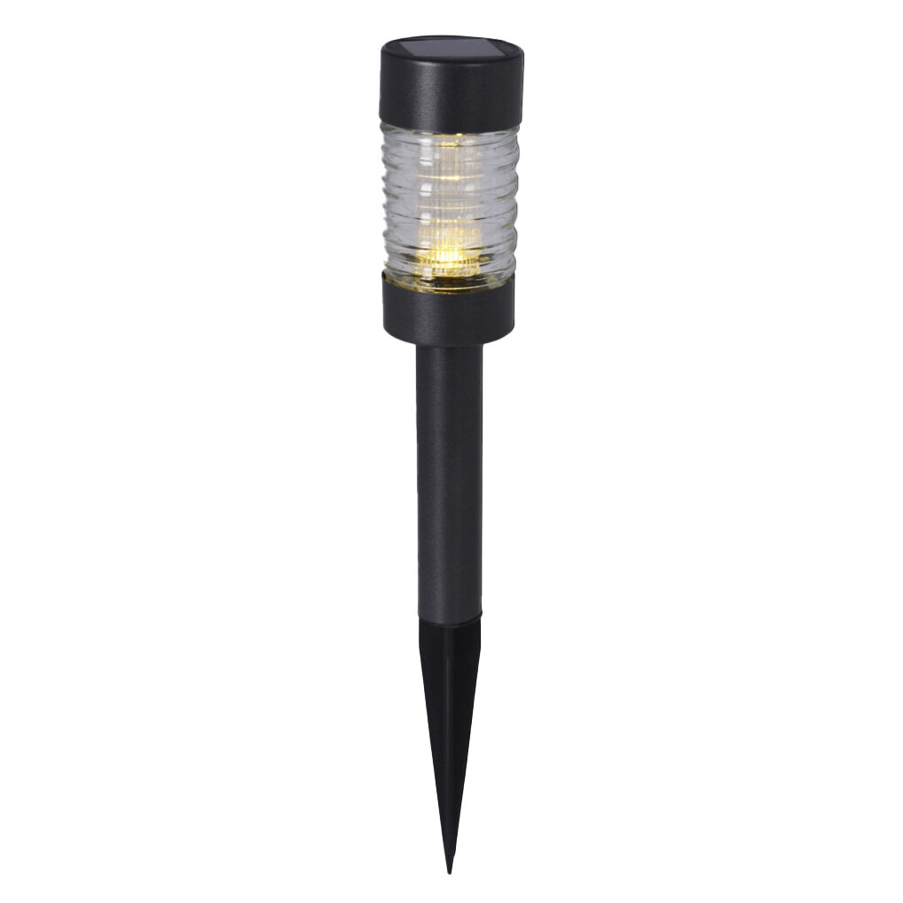 ProGarden Solární zahradní lampa k zapíchnutí, 26 cm černá