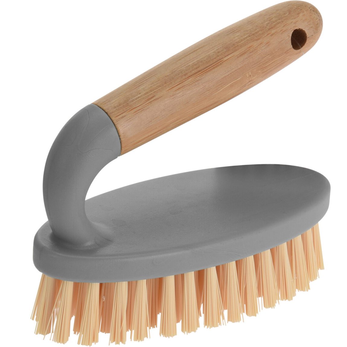Ultra Clean Kartáč s bambusovou rukojetí, 14 x 16 x 11 cm, šedý šedá