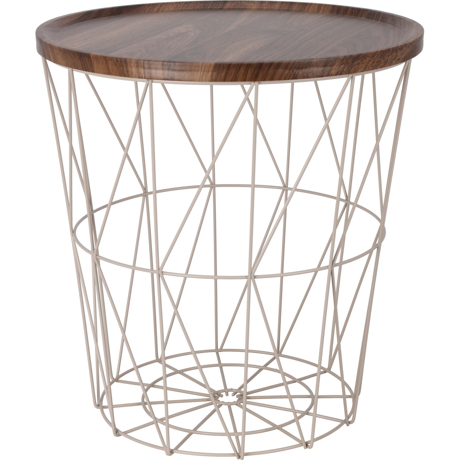 Home Styling Collection Odkládací stolek s košíkem, 37 x 39 cm, béžový béžová