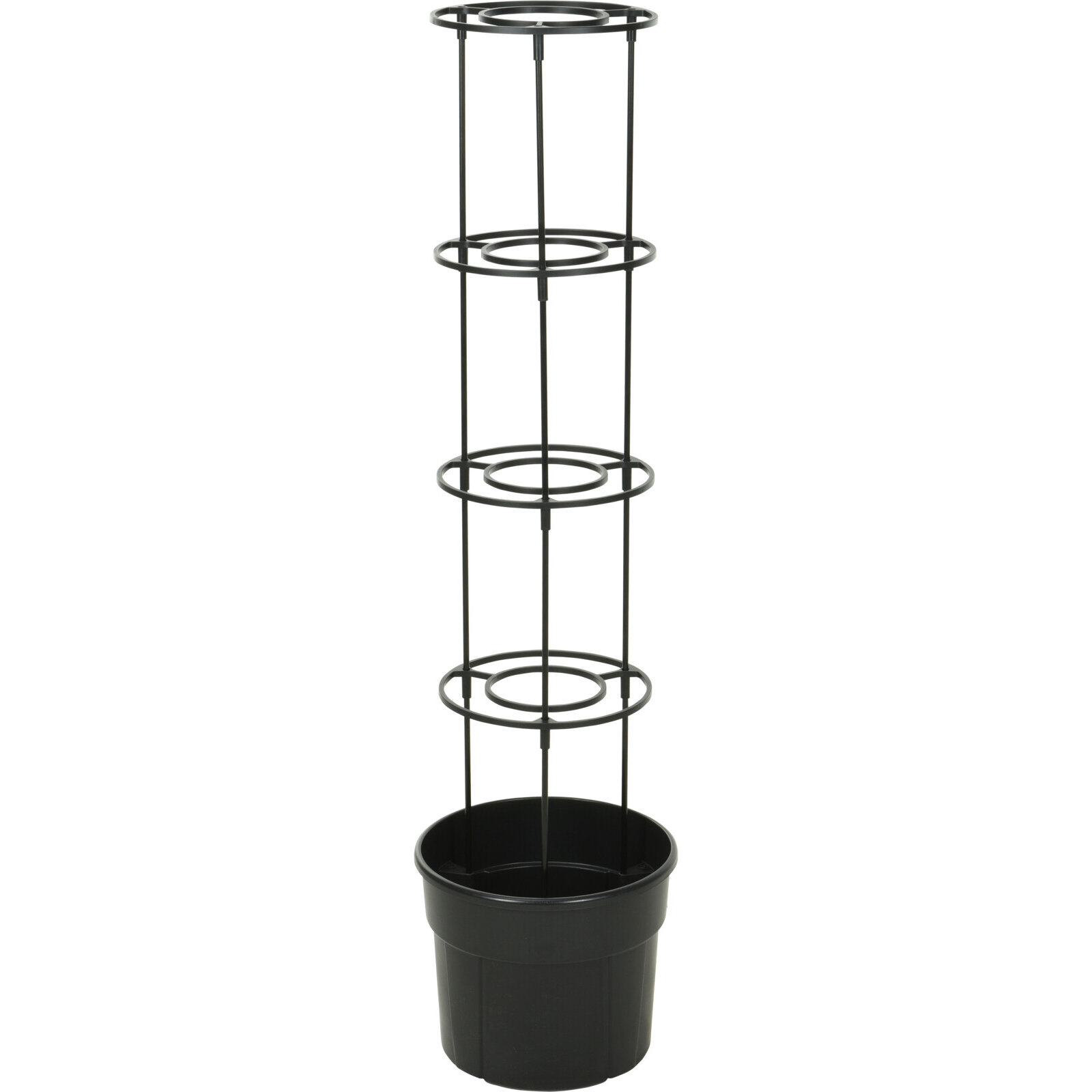 Home Styling Collection Květináč na popínavé rostliny s mřížkou, výška 115 cm černá