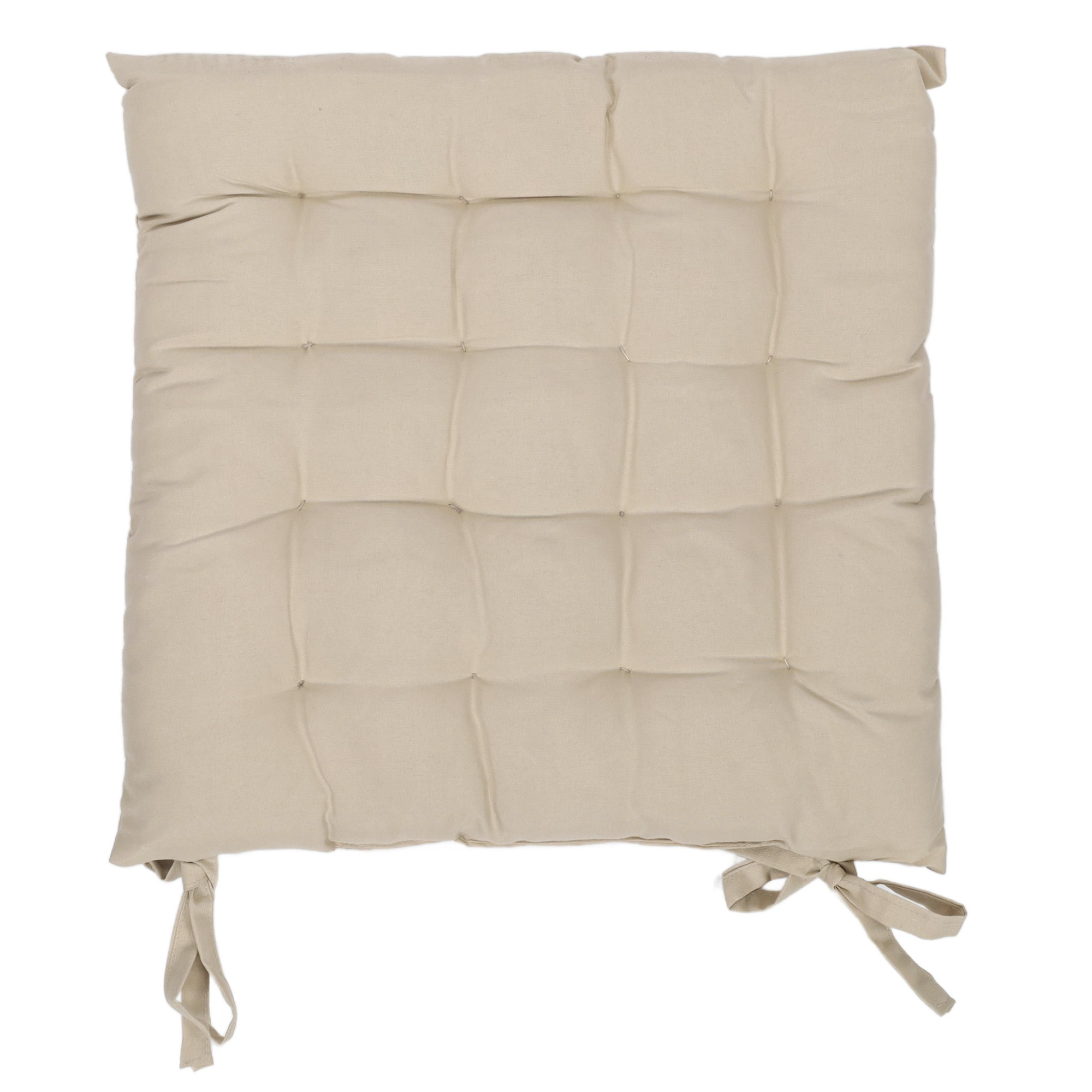 Home Styling Collection Podsedák na židli s vázáním, 40 x 40 cm, šedý šedá