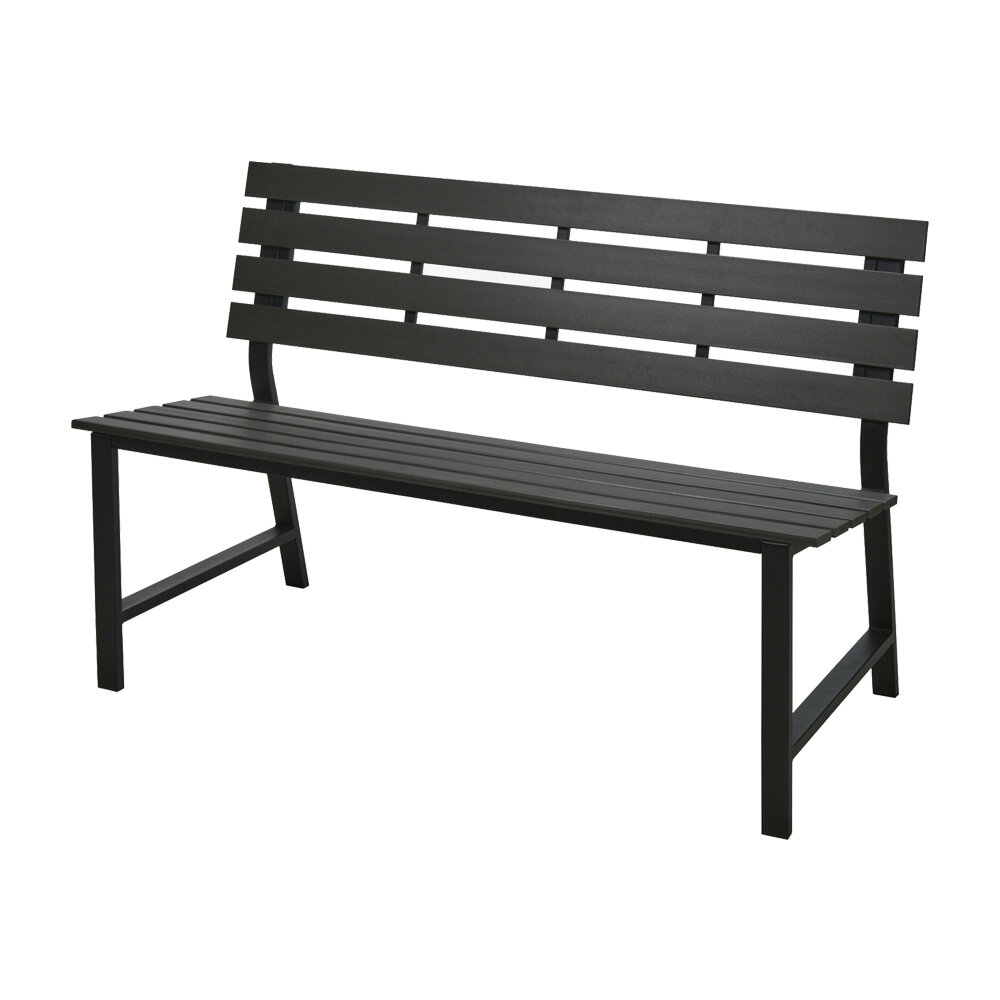 ProGarden Zahradní lavice, 125 x 60 x 81 cm černá