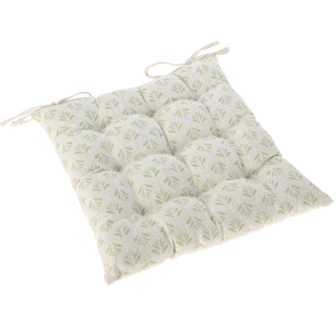 Home Styling Collection Podsedák na židli s rostlinným vzorem, 40 x 40 cm, béžový vícebarevný