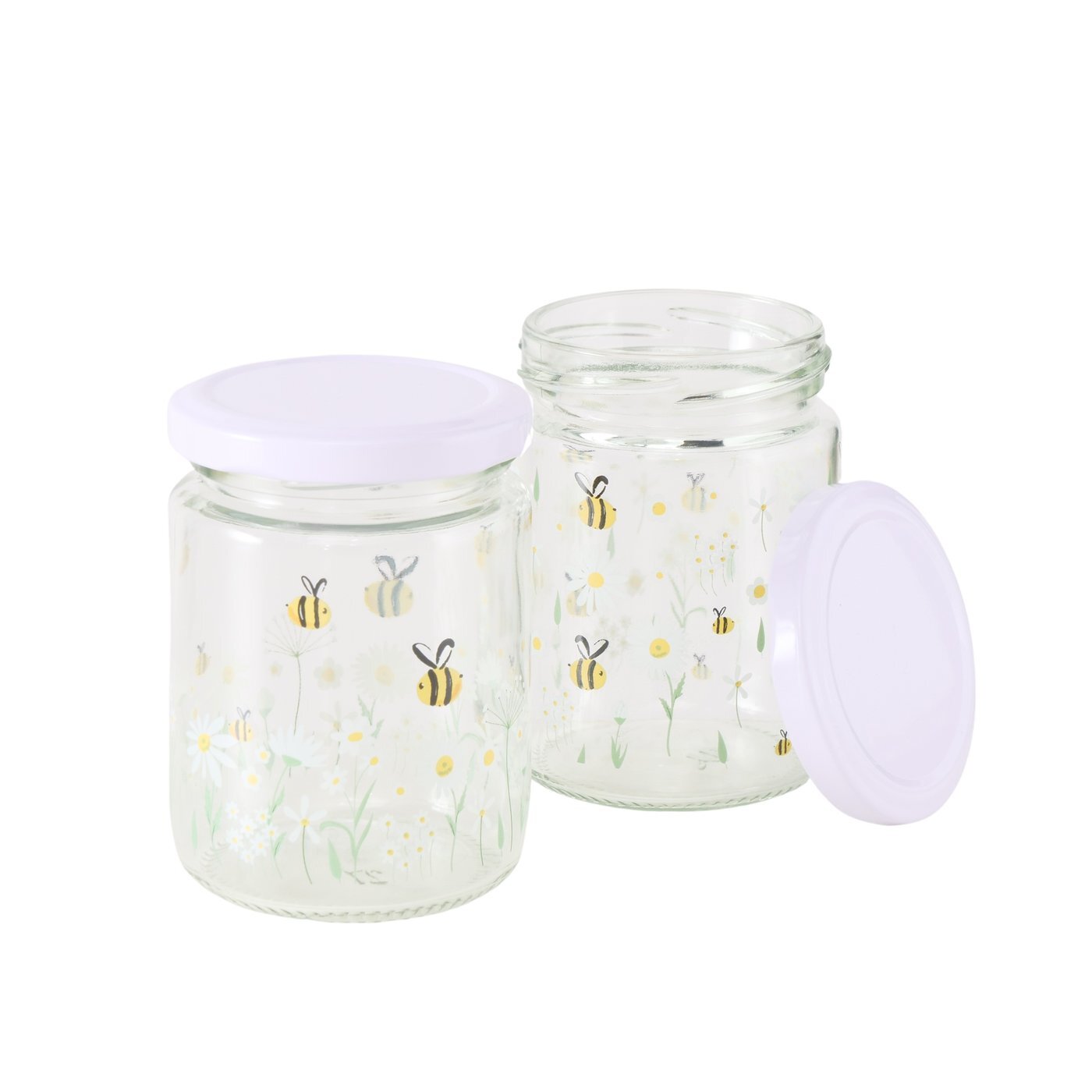 Boltze Sklenice na med HONEY, 2 x 240 ml transparentní