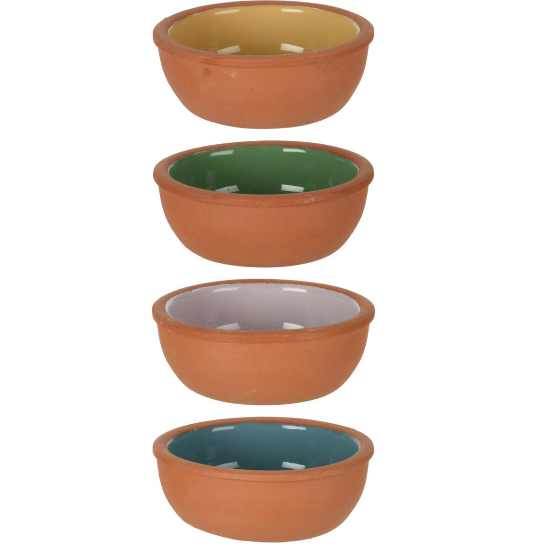 EH Excellent Houseware Zapékací misky, terakota, 150 ml, 4 kusy, barevné vícebarevný