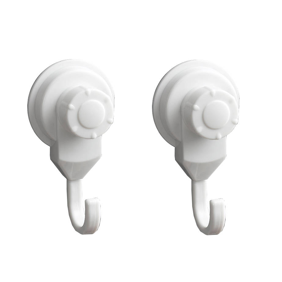 Douceur d'intérieur Sada háčků na ručníky, 2 ks, bílé, plast bílý