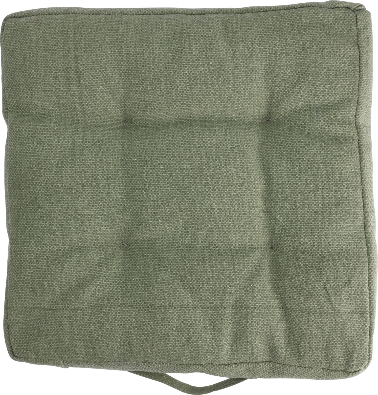 Home Styling Collection Podsedák na židli, prošívaný, bavlna, na zip, 40 x 40 cm, zelený zelený