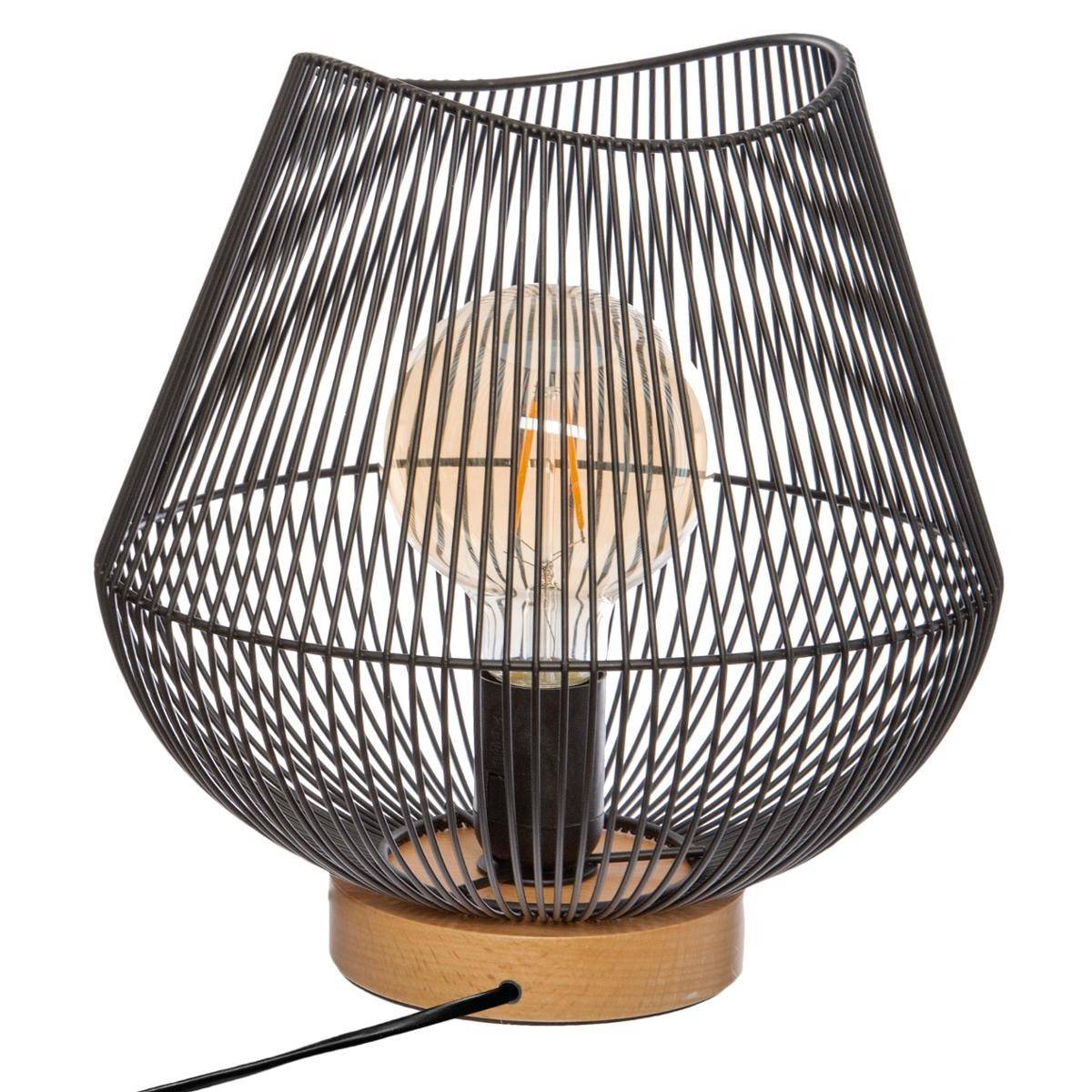 Atmosphera Stolní lampa JENA v loftovém stylu, černá, 28 cm černá