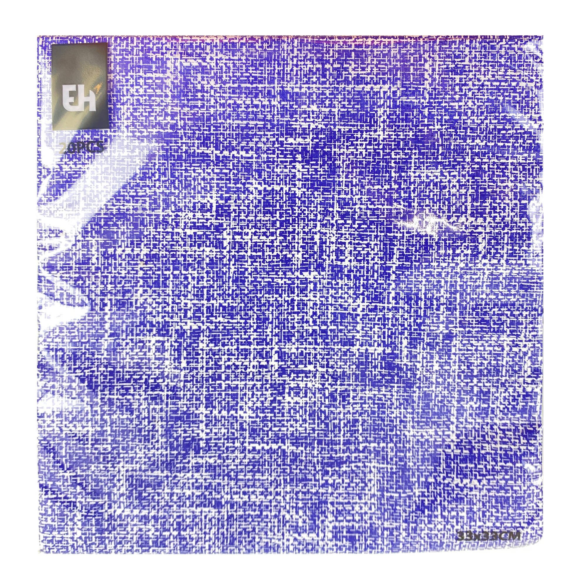 EH Excellent Houseware Papírové ubrousky, modré, 33 x 33 cm, 20 kusů, vzhled látky vícebarevný